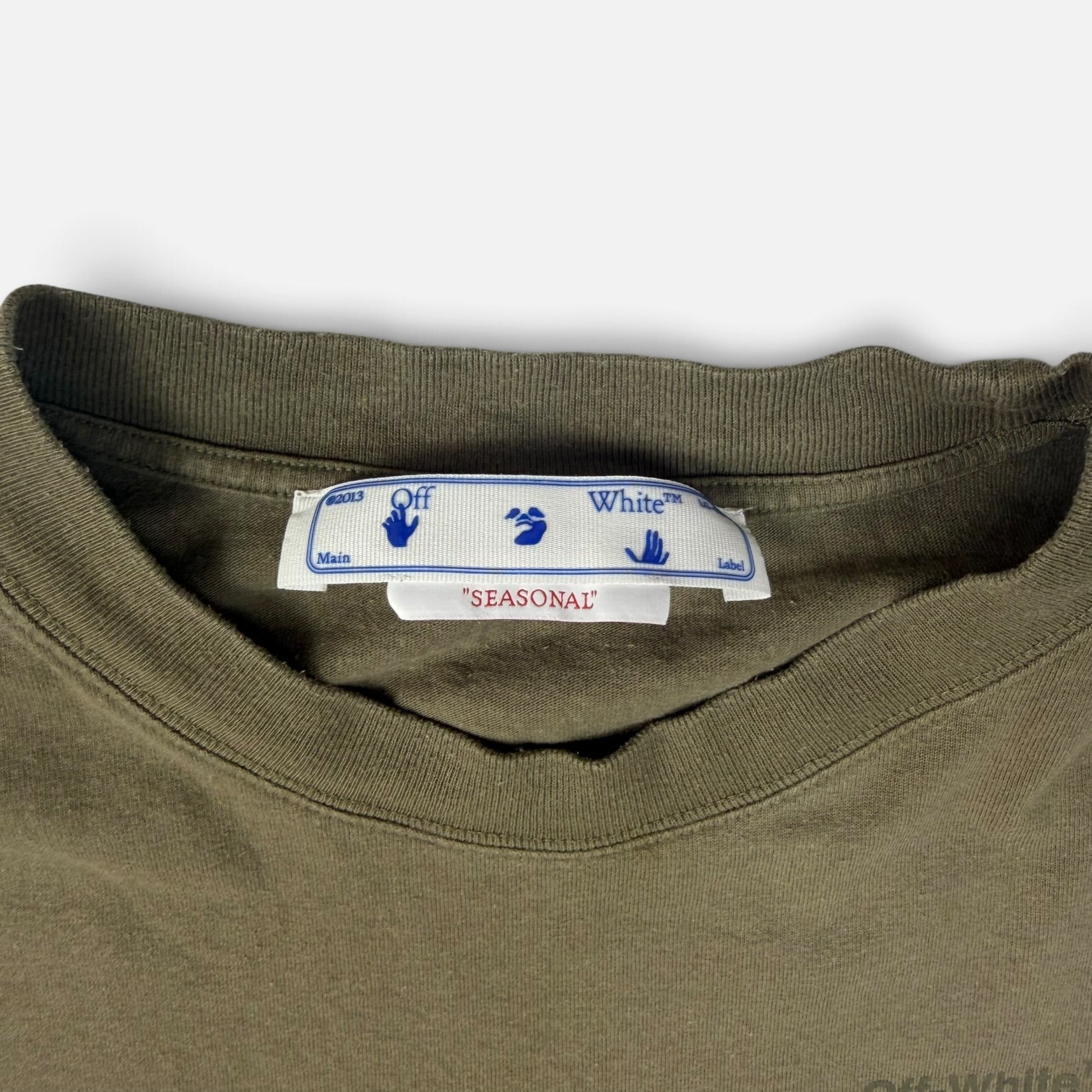 Off-White Rubber Diagonal T-Shirt Khaki