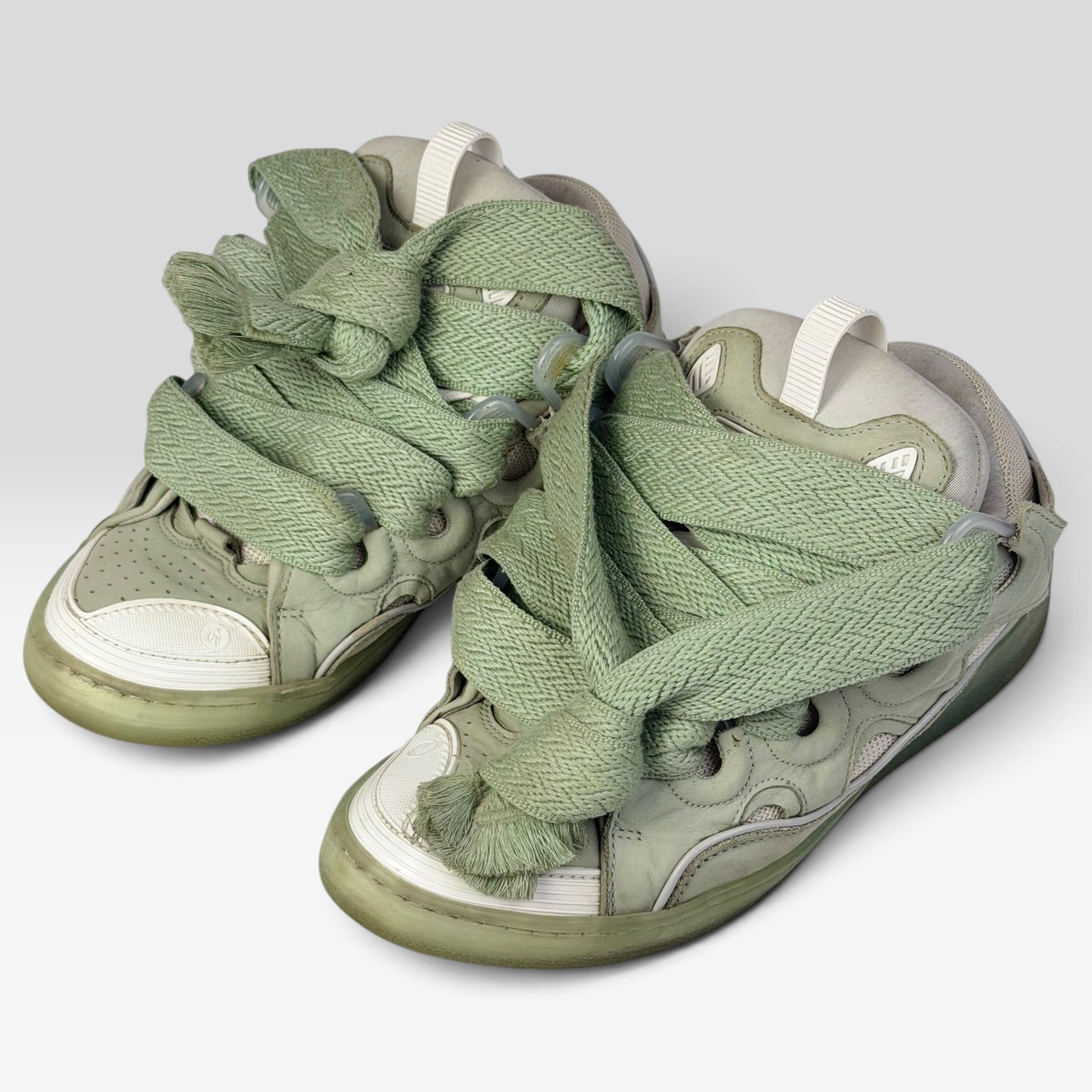 Lanvin Curb Turquoise Sneakers