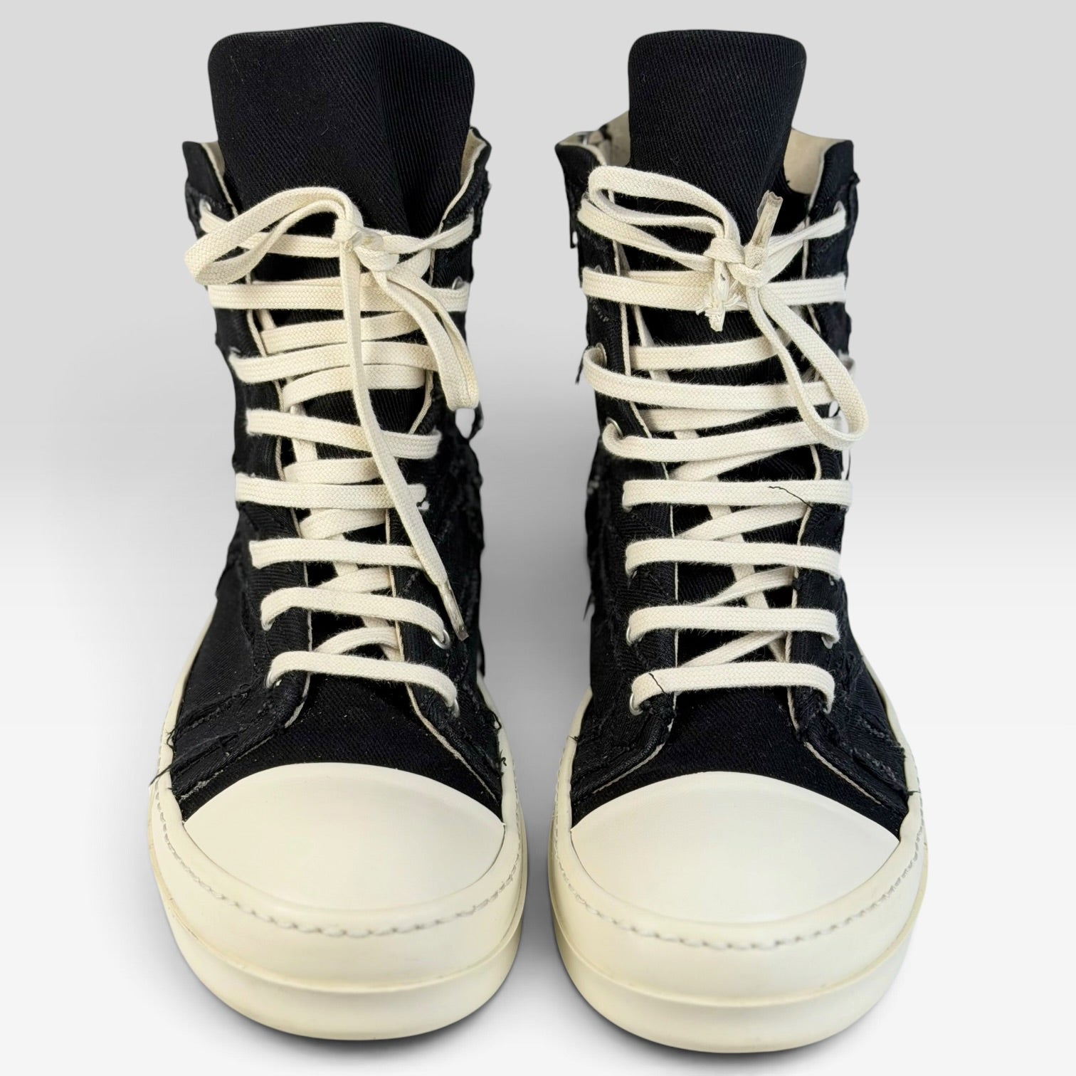 Rick Owens DRKSHDW Ramones High Slashed Black/Milk