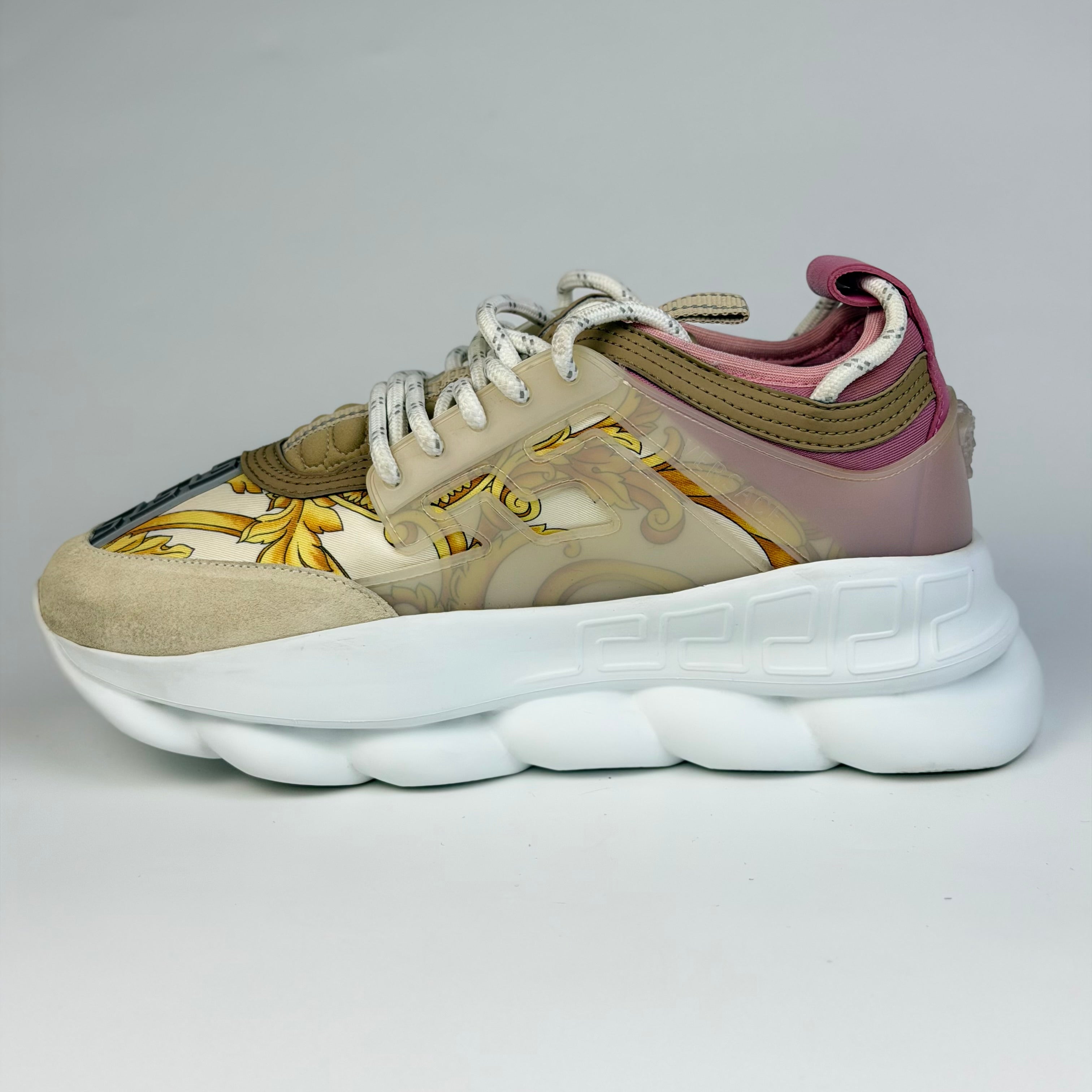 Versace Chain Reaction Barocco Print Beige/Pink
