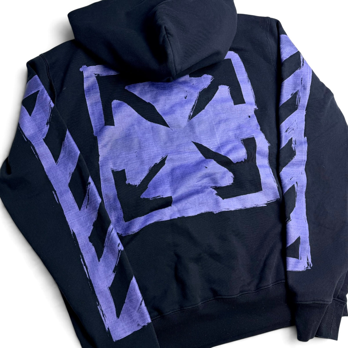 Off-White Marker Hoodie Black/Purple