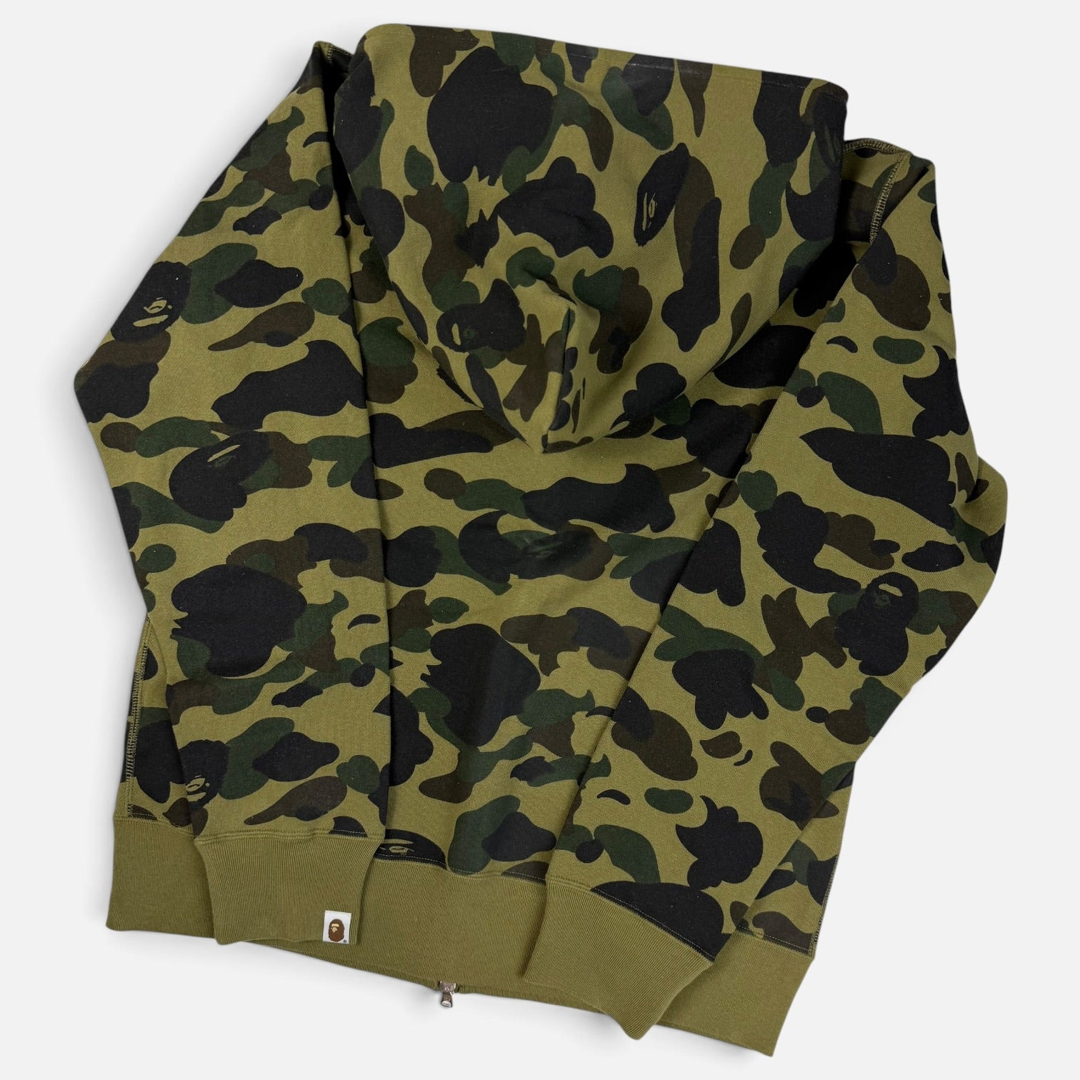 BAPE 1st Camo Full Zip Hoodie Green | Hanorac BAPE
