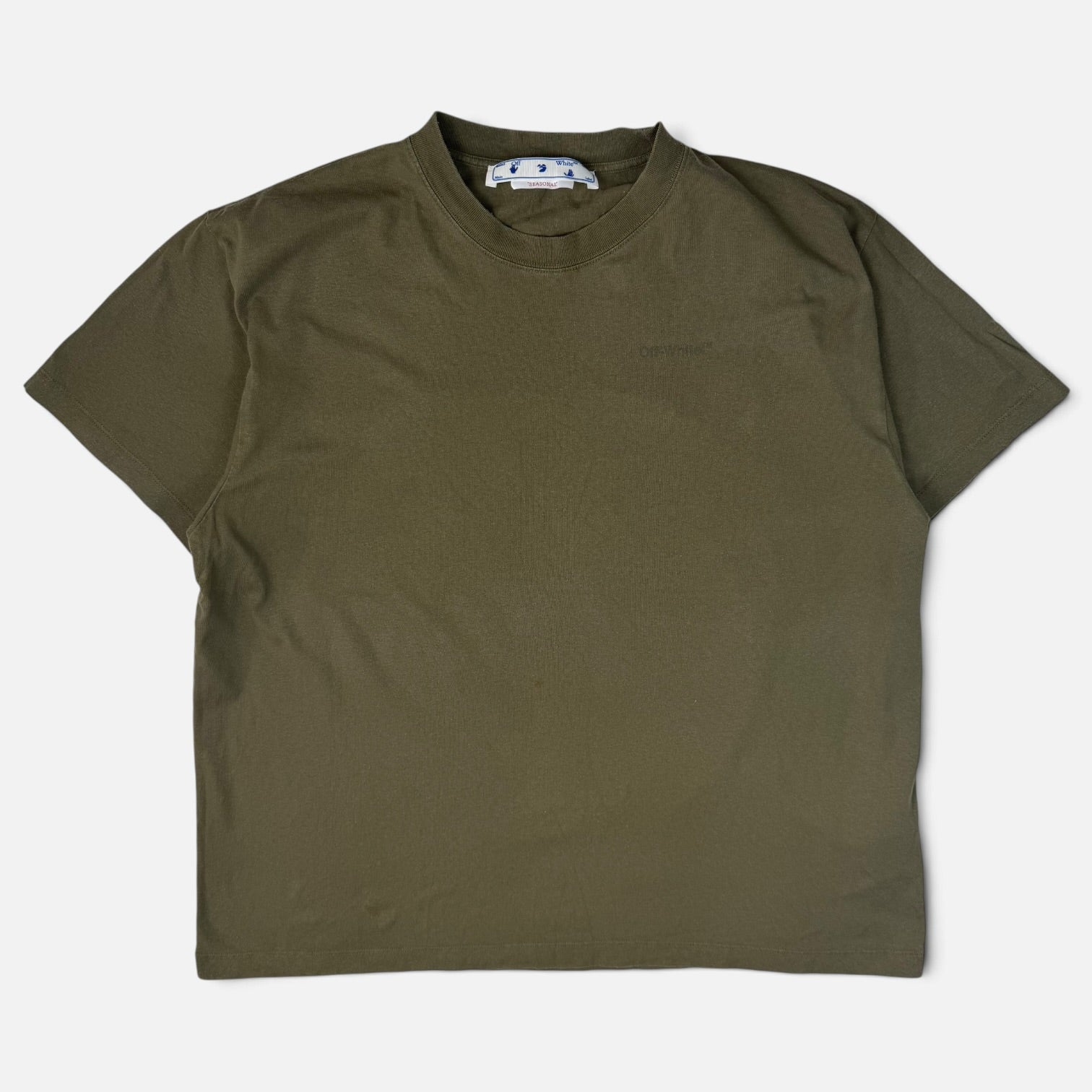 Off-White Rubber Diagonal T-Shirt Khaki