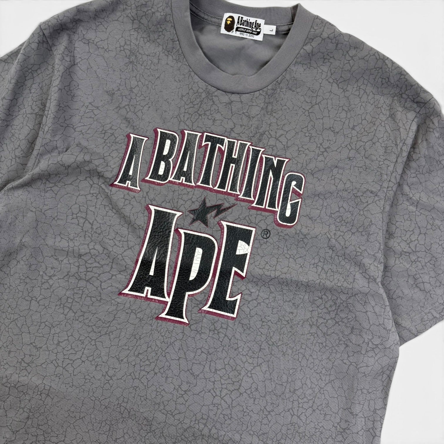 BAPE Crack Print Pattern Logo T-Shirt | Tricou BAPE
