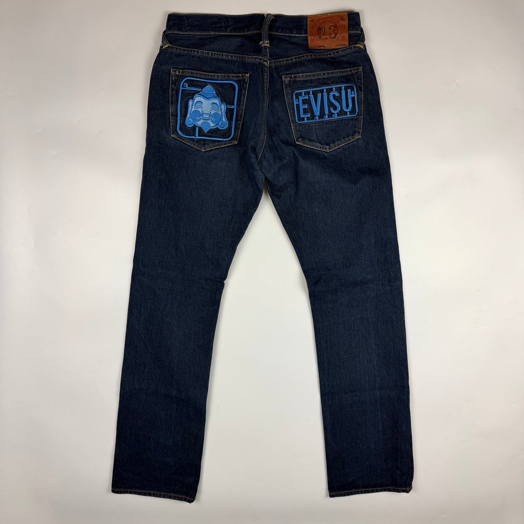 Evisu Embroidered Buddha Seagull Jeans