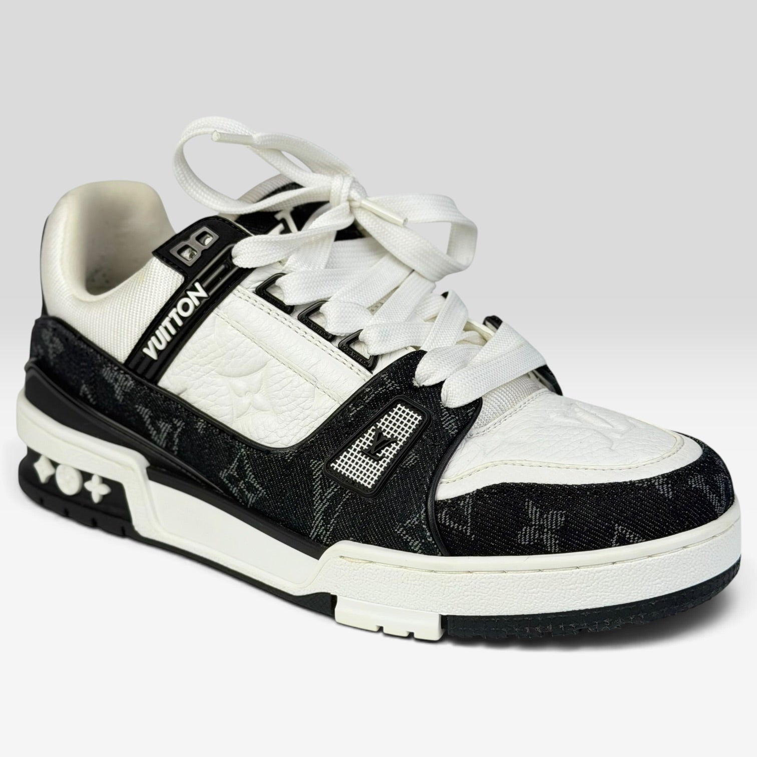 Louis Vuitton LV Trainer White/Black Denim | Sneakers Louis Vuitton