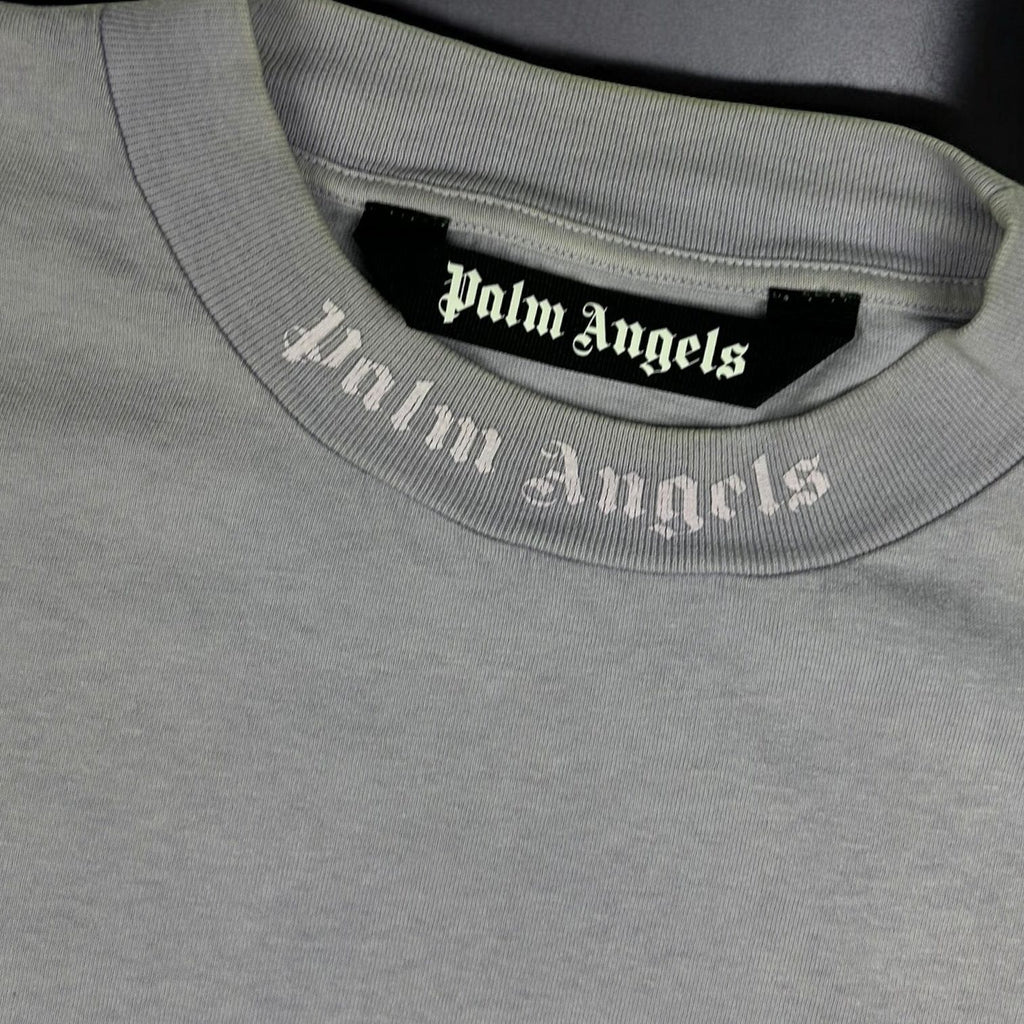Palm Angels Neck Logo Purple T-shirt