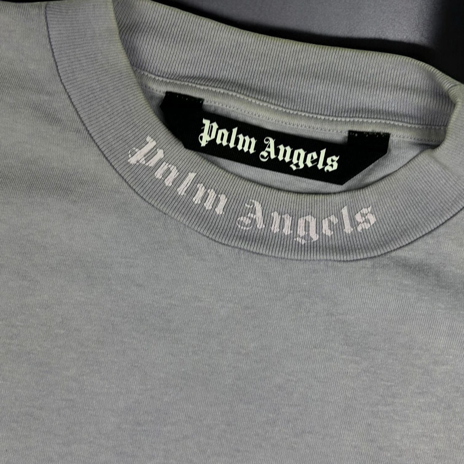 Palm Angels Neck Logo Purple T-shirt