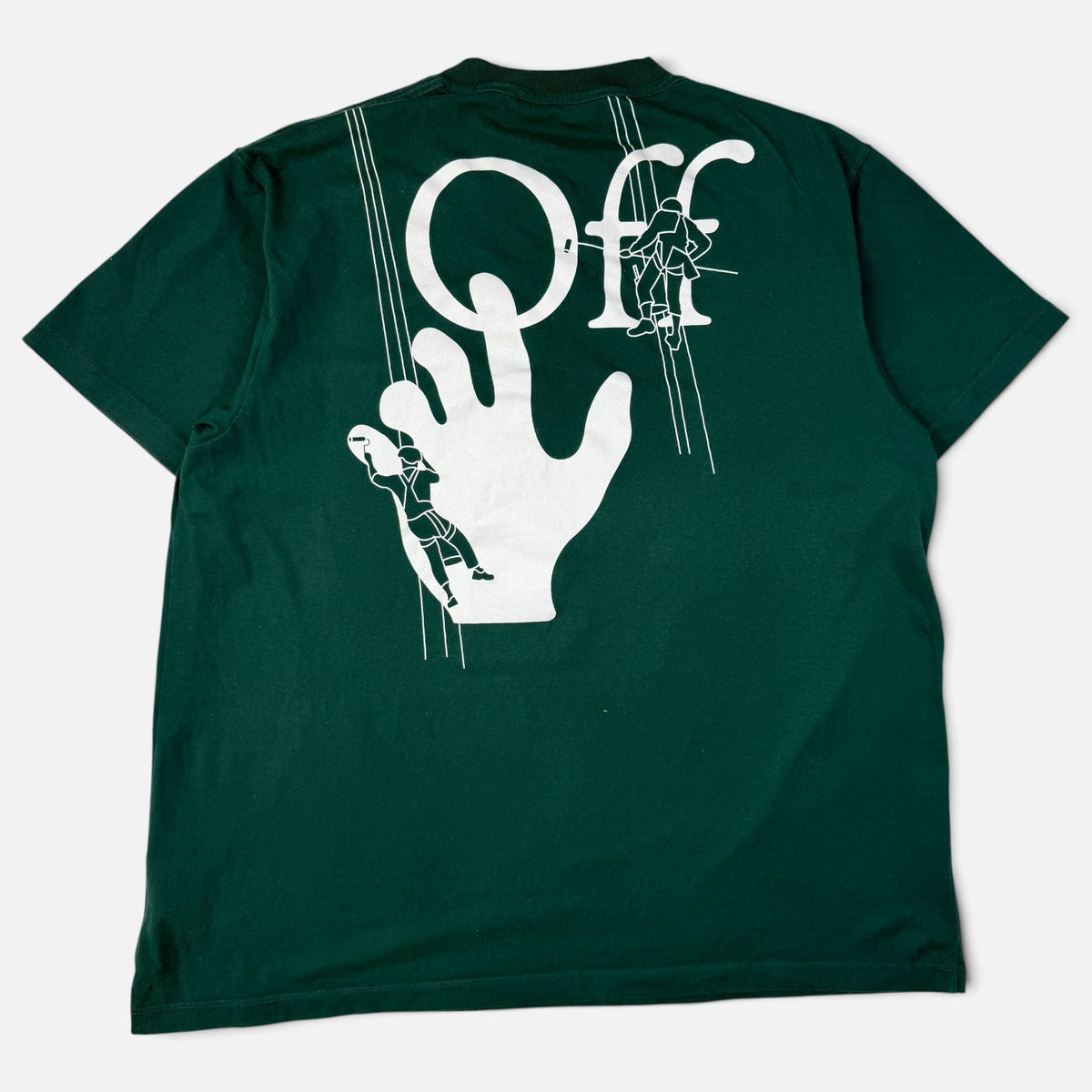 Off-White Hand Painted T-Shirt Green