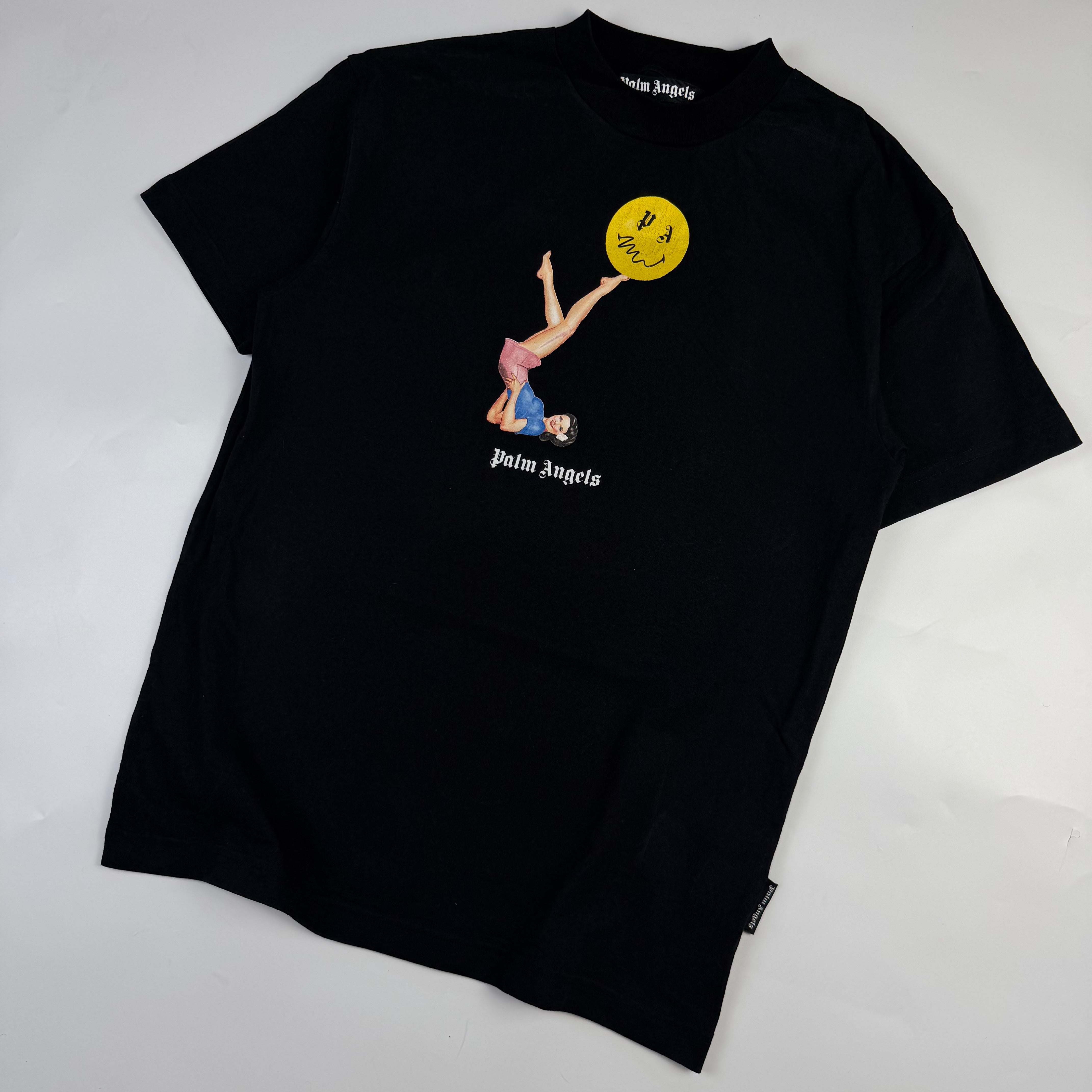 Palm Angels x Smiley Juggler Pin Up T-Shirt Black