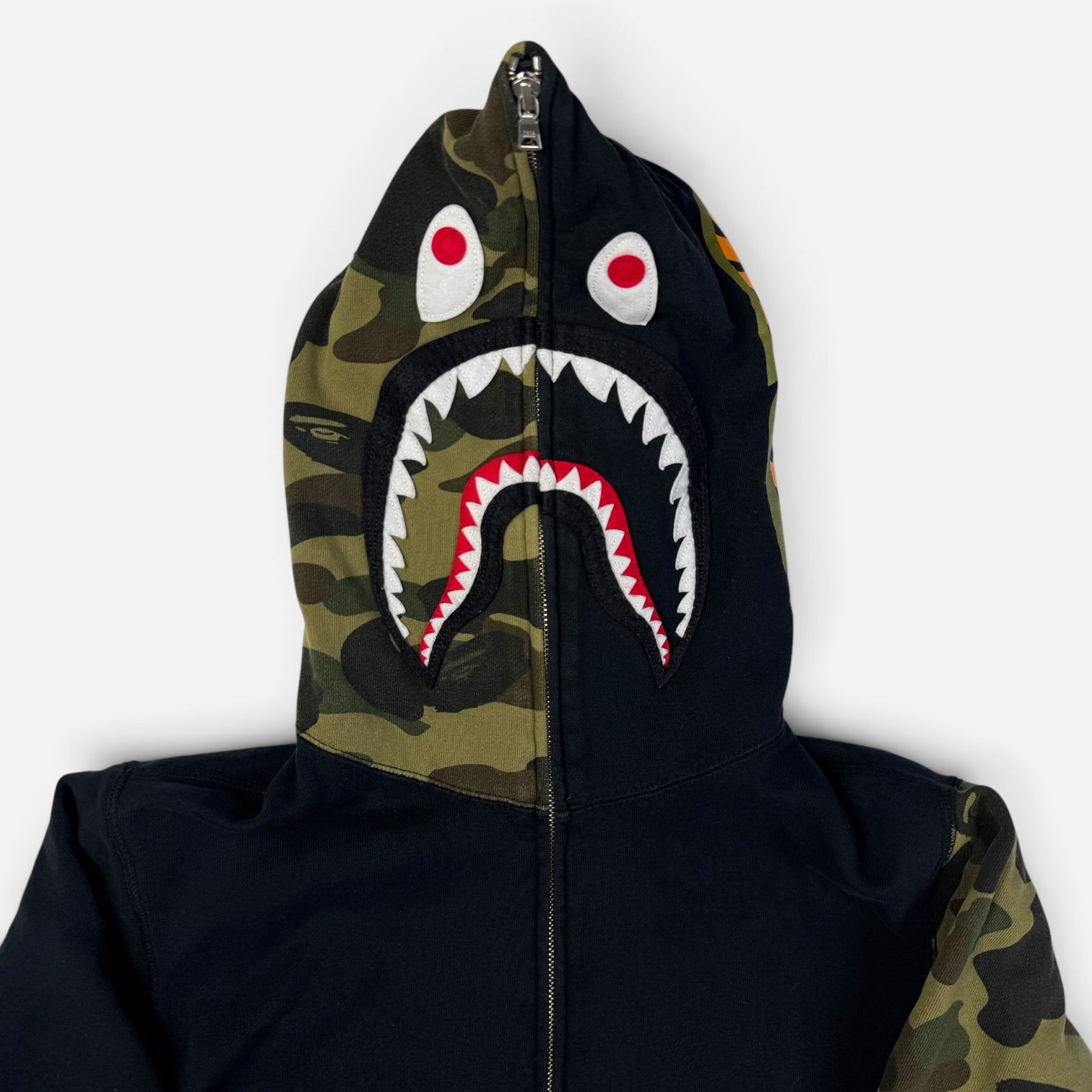 BAPE Shark Full Zip Hoodie Black/Camo | Hanorac BAPE