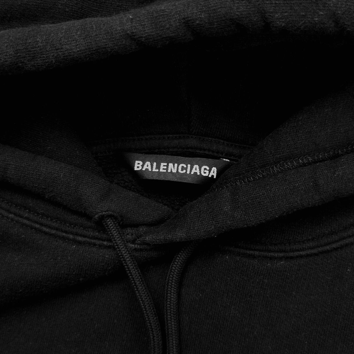 Balenciaga BB Embroidered Logo Hoodie Black