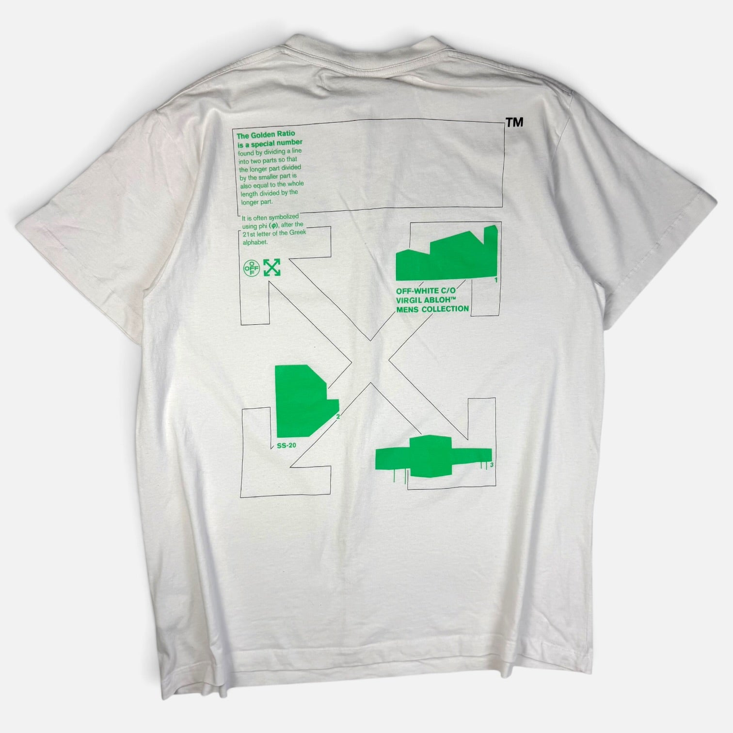 Off-White Golden Ratio T-Shirt, alb, detaliu logo