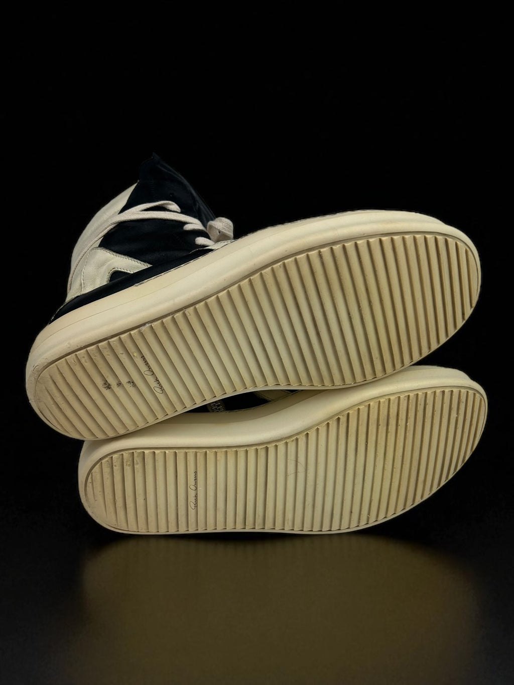 Rick Owens Geobasket Black Milk Suede
