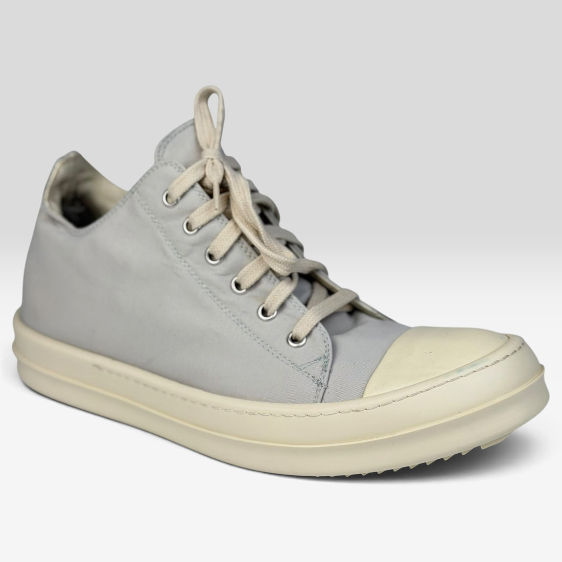 Rick Owens DRKSHDW Ramones Low Milk, gri, vedere din față