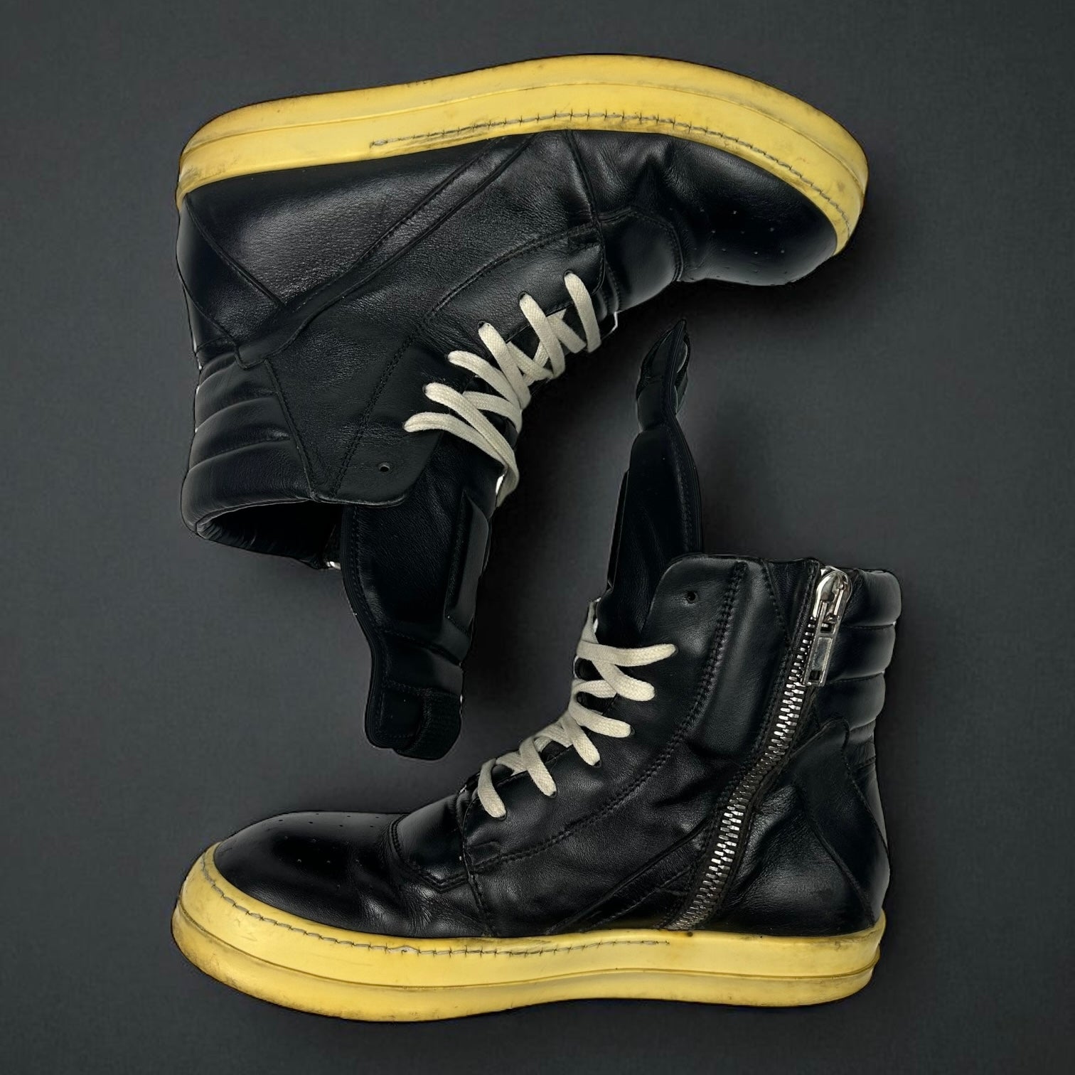 Rick Owens Geobasket Black Milk