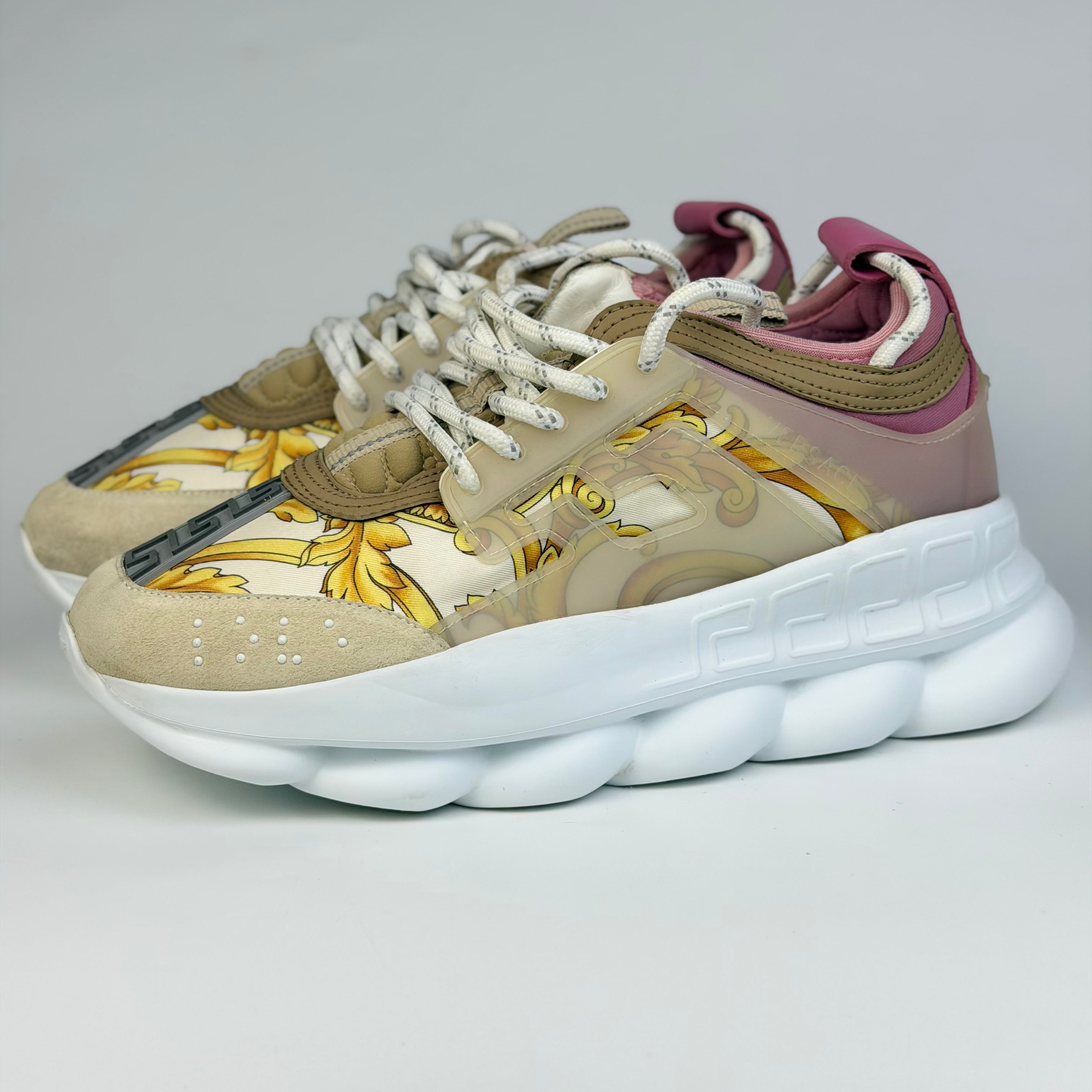 Versace Chain Reaction Barocco Print Beige/Pink