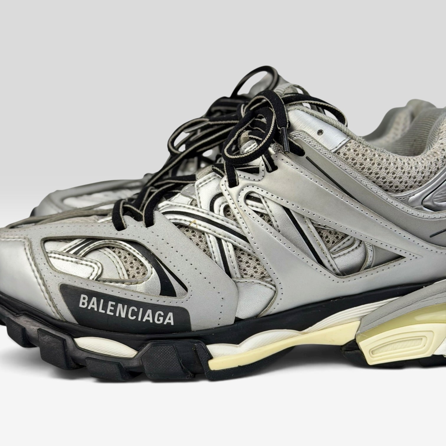 Balenciaga Track Metallic Silver