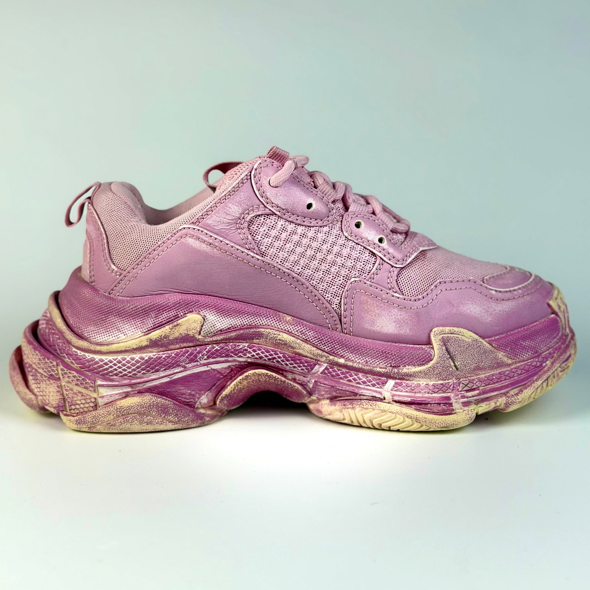 Balenciaga Triple S Distressed Pink