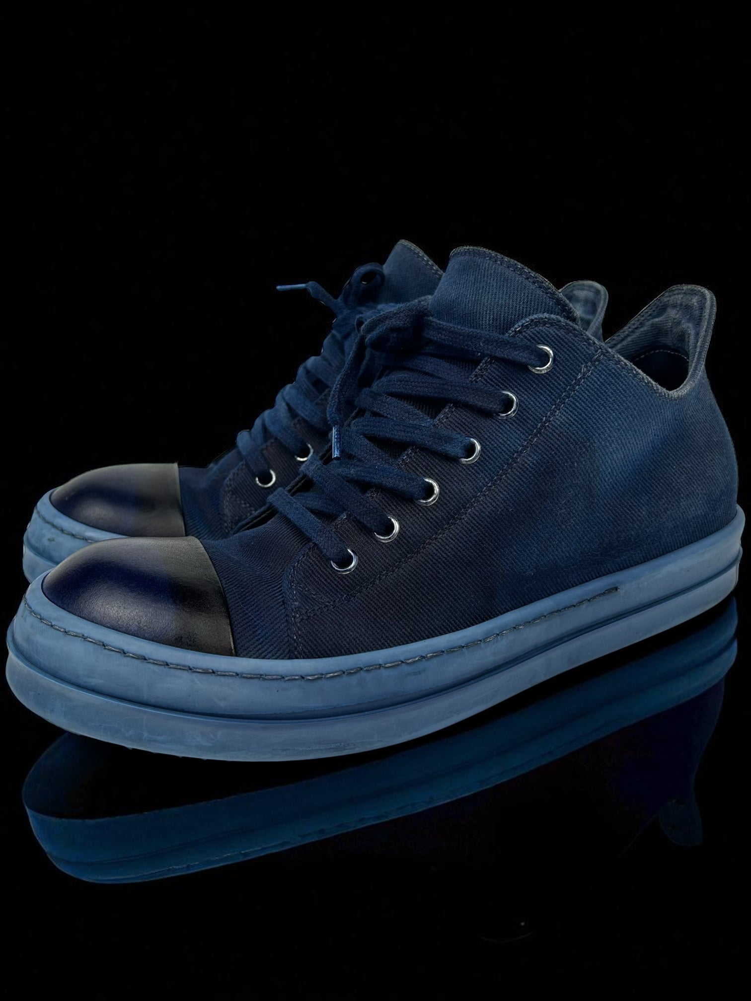 Rick Owens Ramones Low Indigo Dye