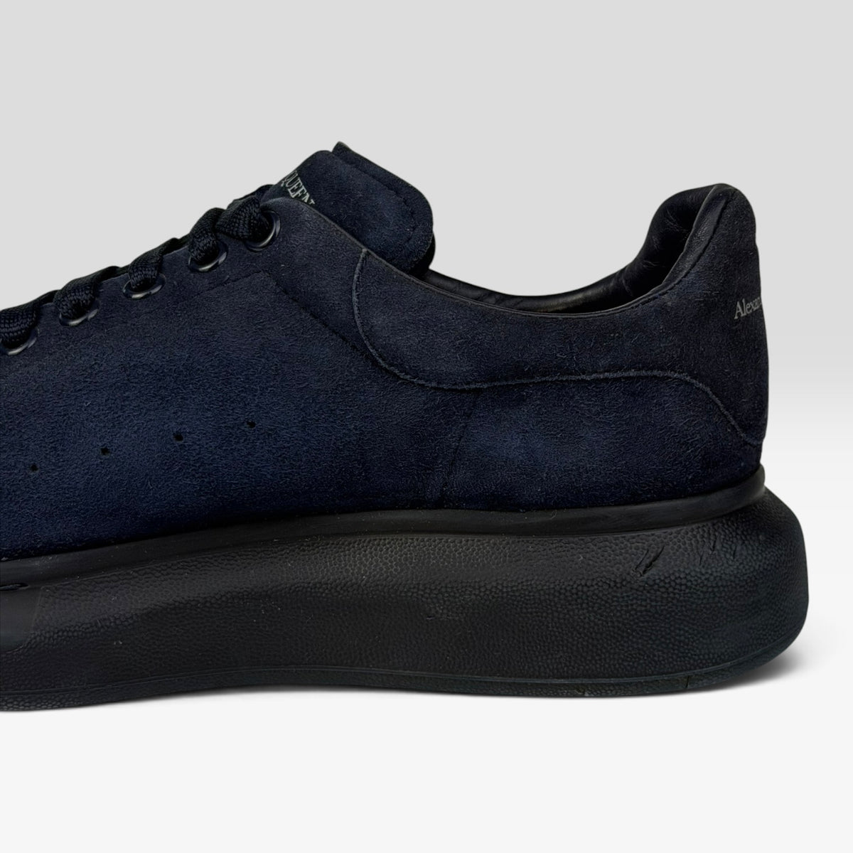 Alexander McQueen Oversized Sneaker Ink Blue Suede