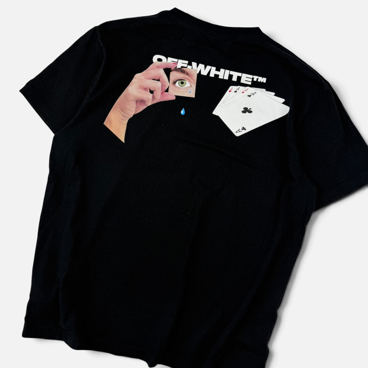 Off-White Hand Card Oversized T-Shirt Black
