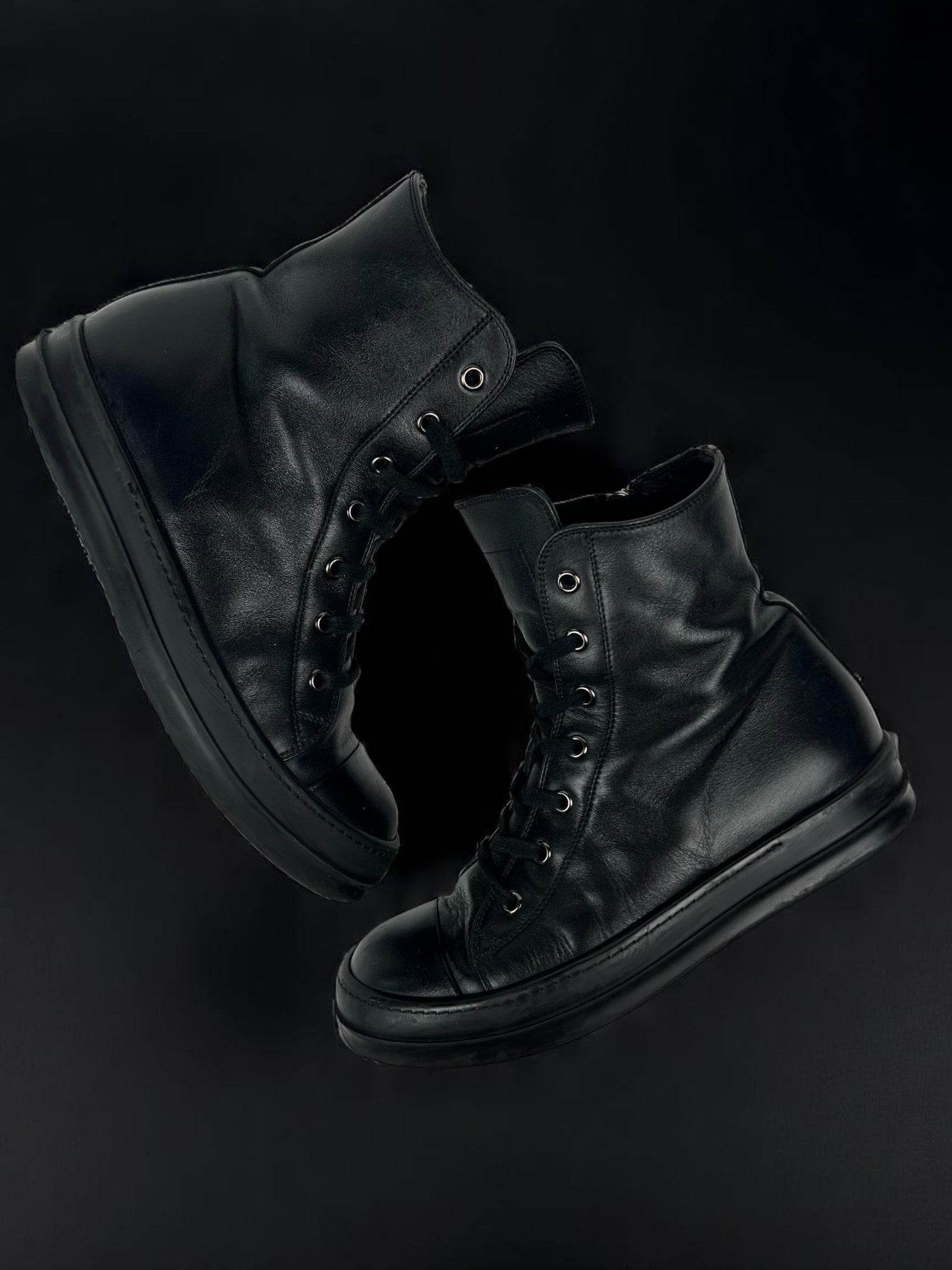 Rick Owens Ramones High Mainline Black - V STEALS