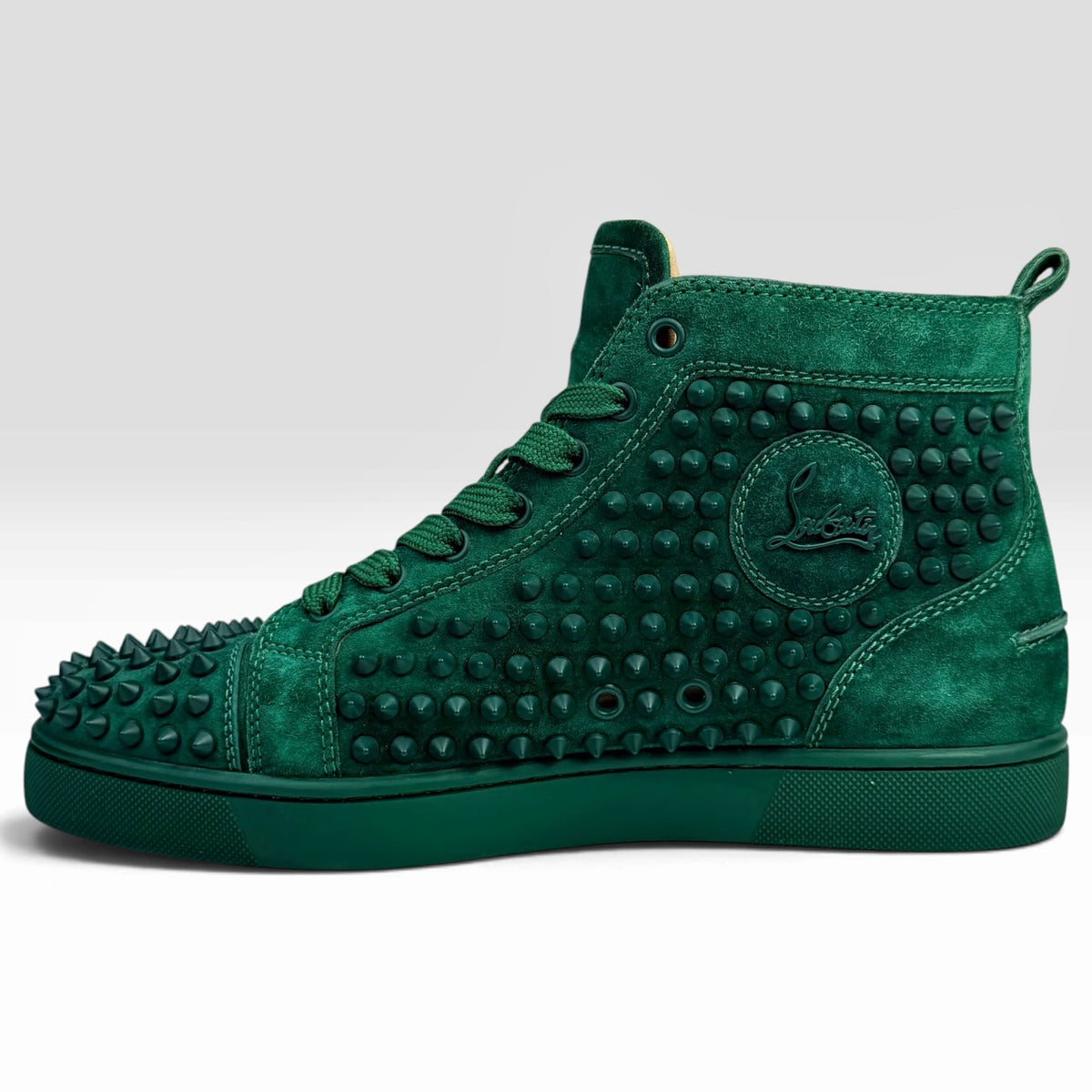 Incaltaminte Barbati CHRISTIAN LOUBOUTIN Christian Louboutin Louis Spikes High Green Suede – produs original disponibil în.