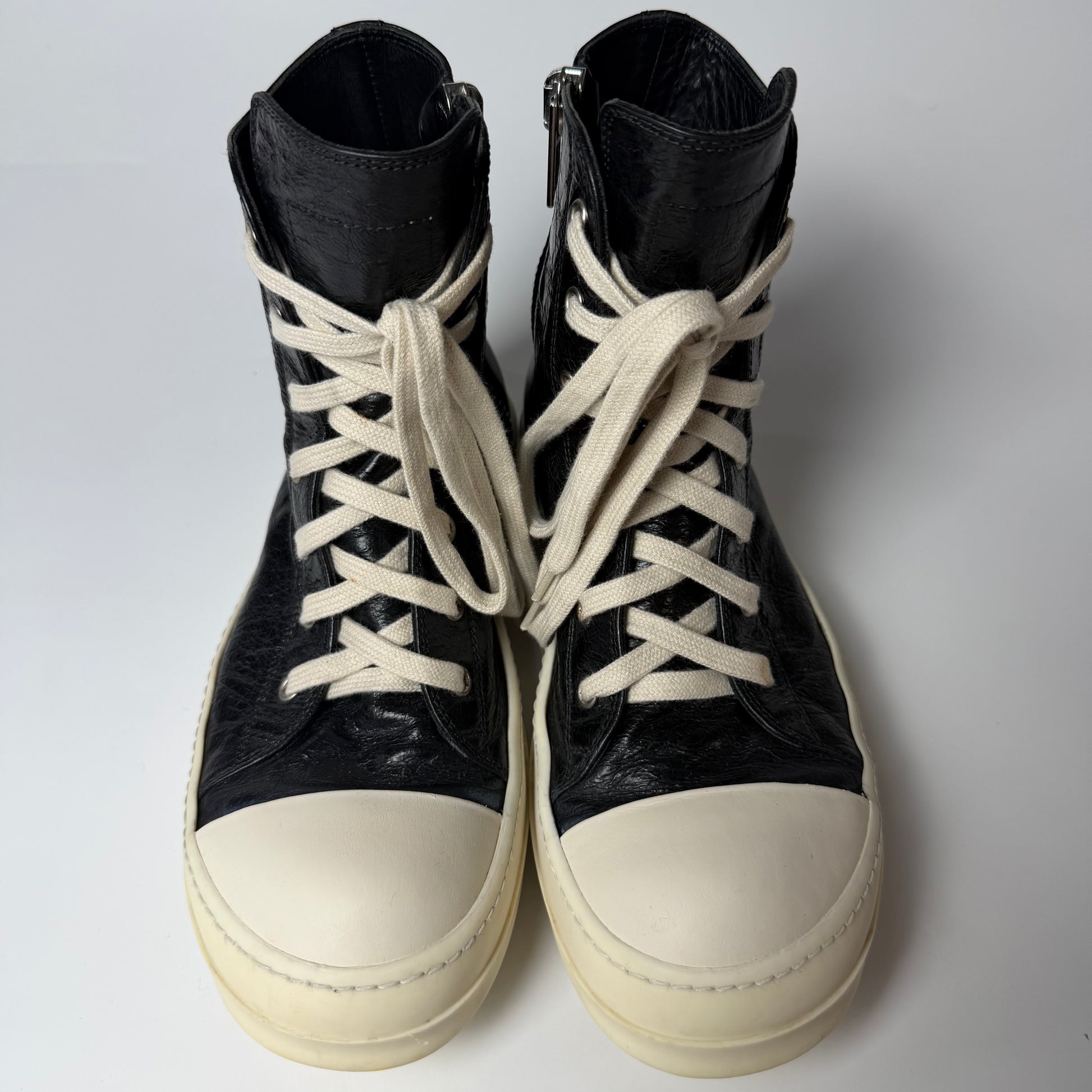 Rick Owens Runched Leather Ramones
