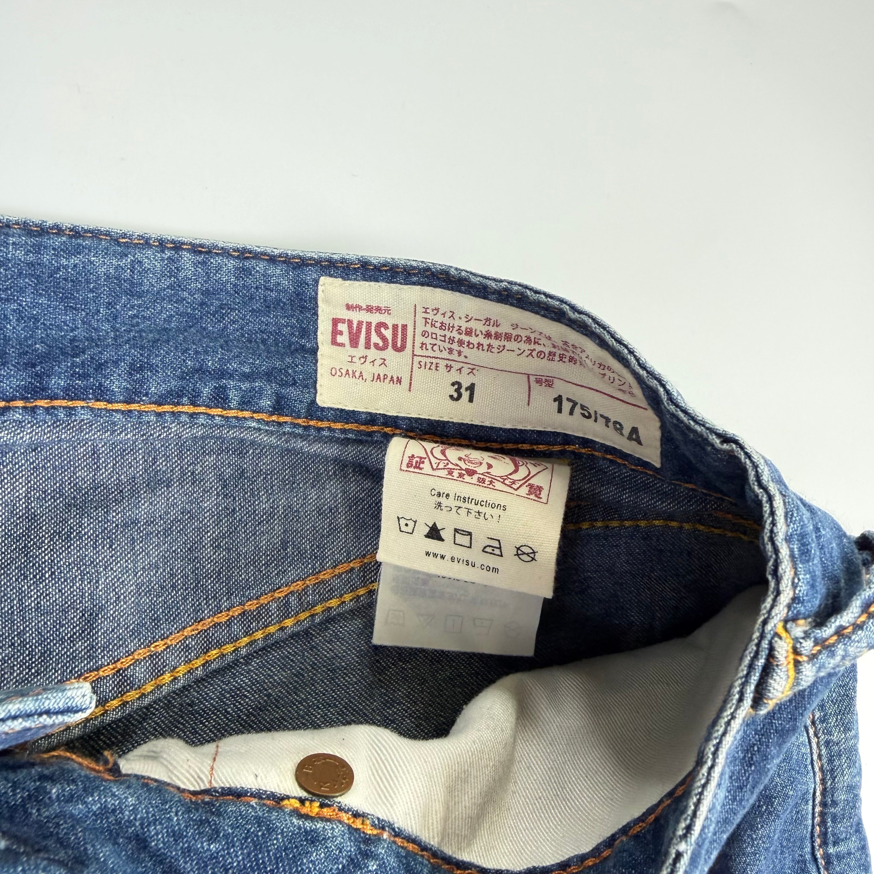 Evisu Seagull Denim Shorts