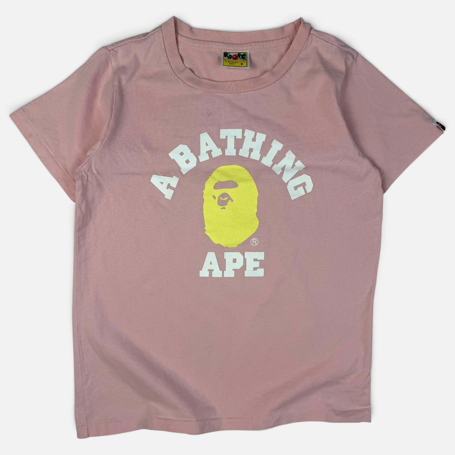 BAPE College Logo Tee Pink Womens | Tricou BAPE