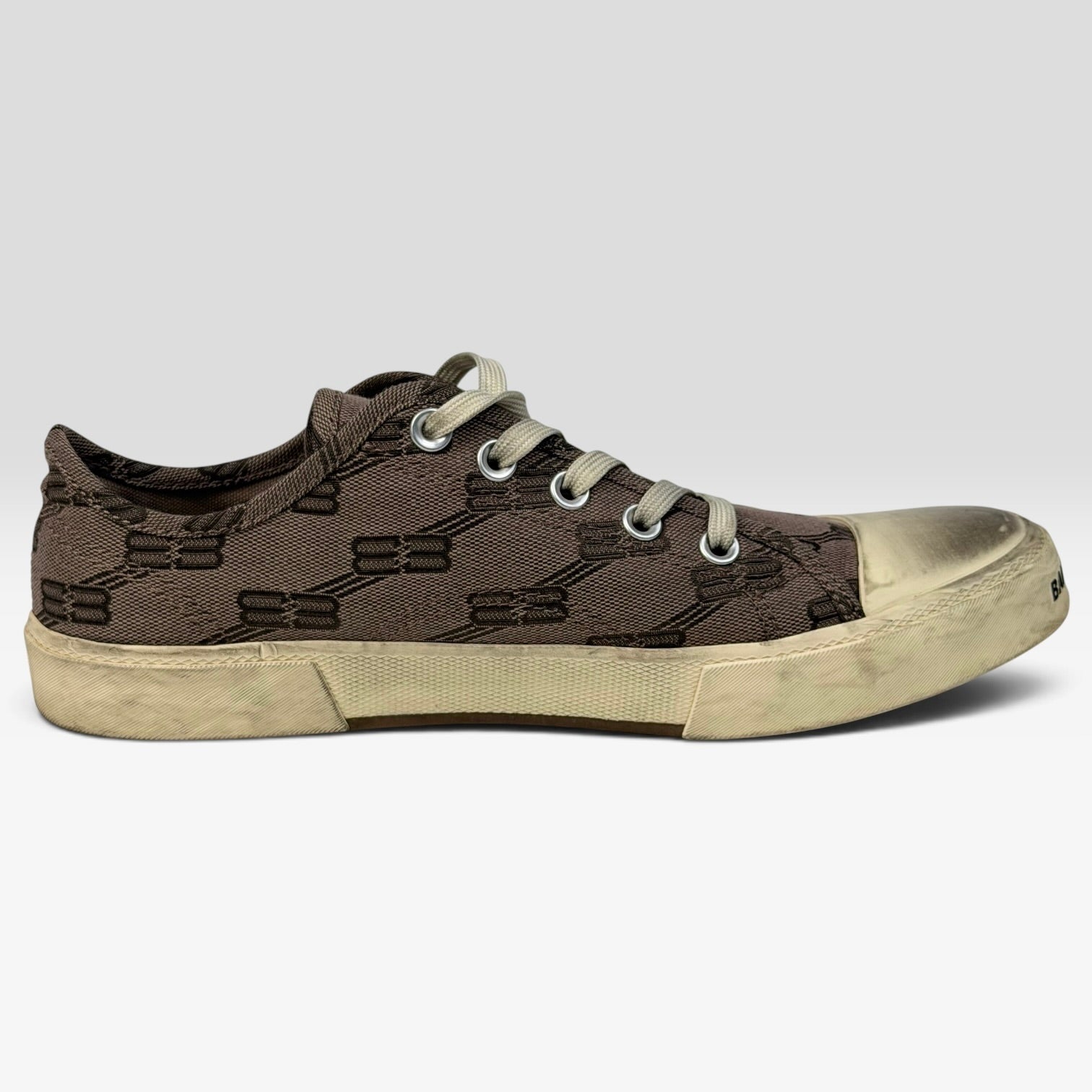Balenciaga Paris Low Top BB Monogram Dark Beige/Brown