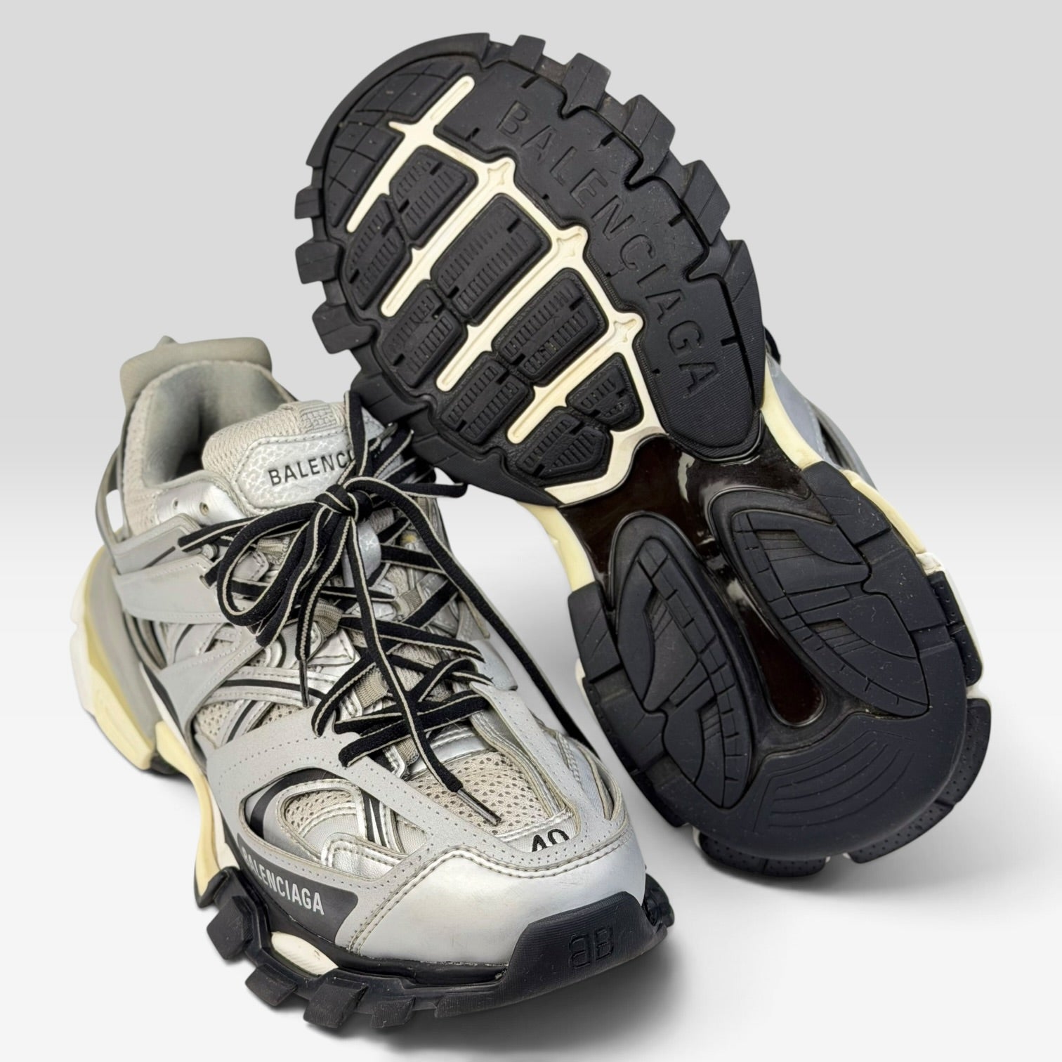 Balenciaga Track Metallic Silver