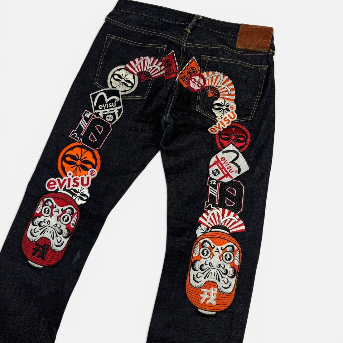 Evisu Japanese Icons Embroidery Daicock Denim, vedere din față