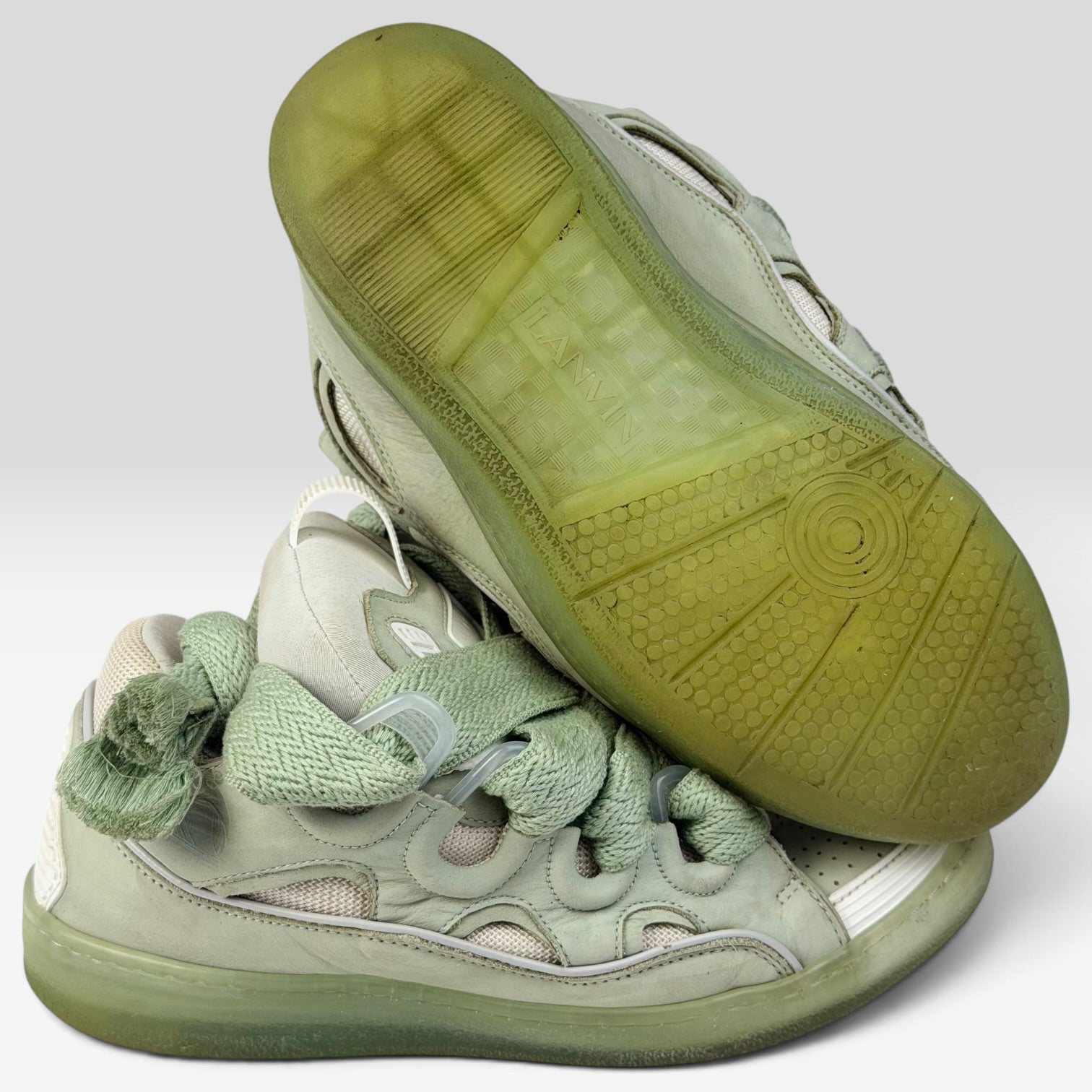 Lanvin Curb Turquoise Sneakers