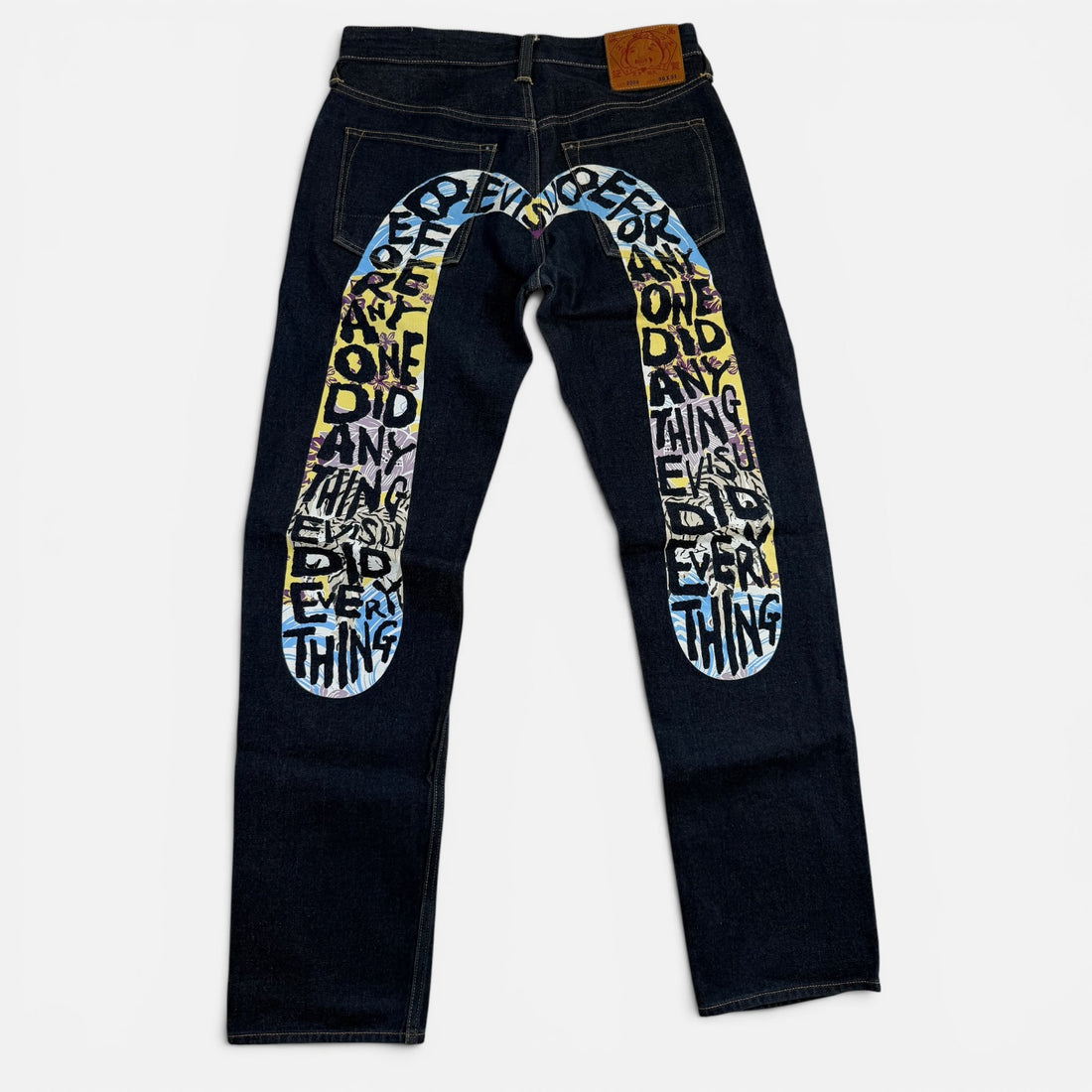 Evisu "Before Anyone Did Anything" Daicock Japanese Denim, vedere din față