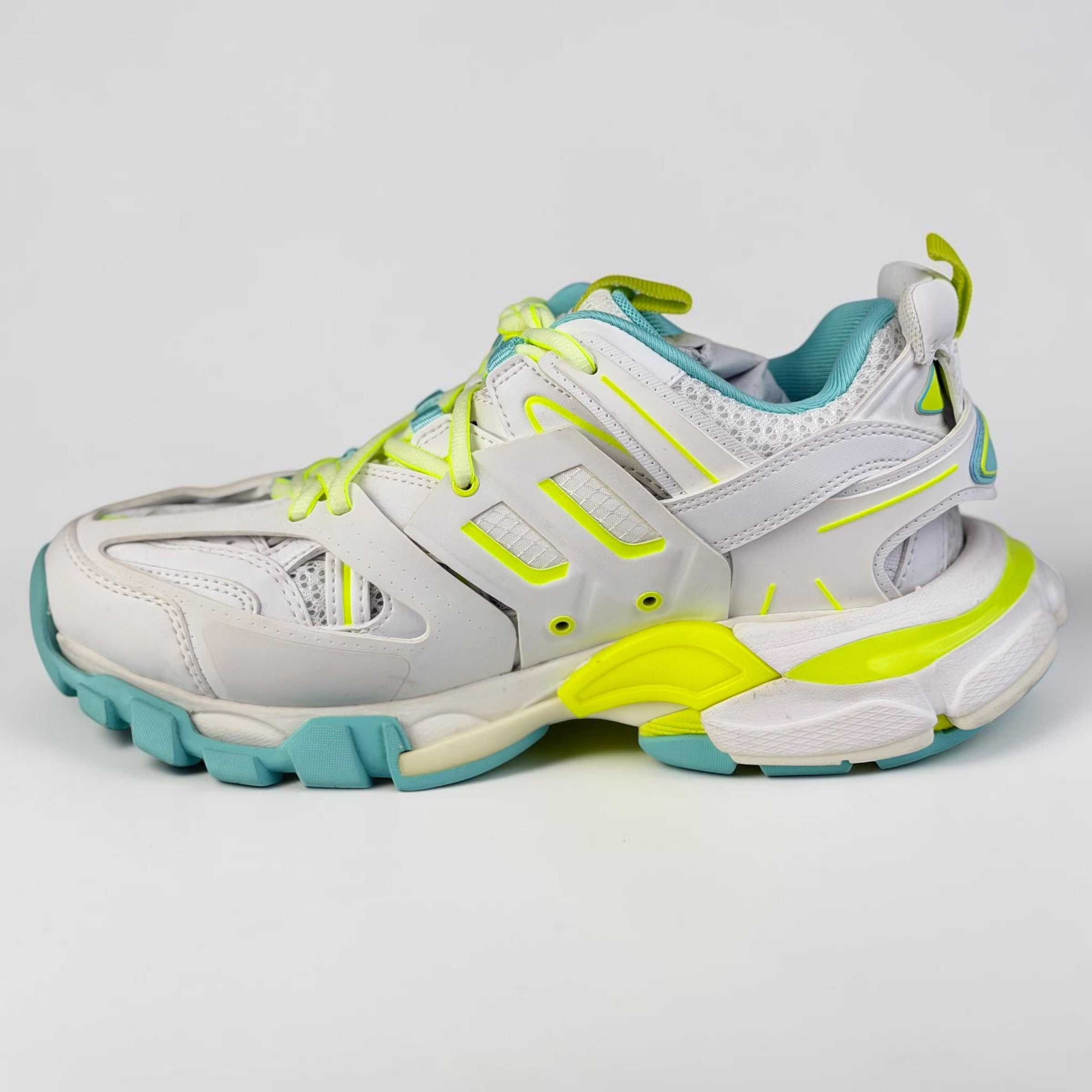 Balenciaga Track Fluorescent Yellow Turqoise