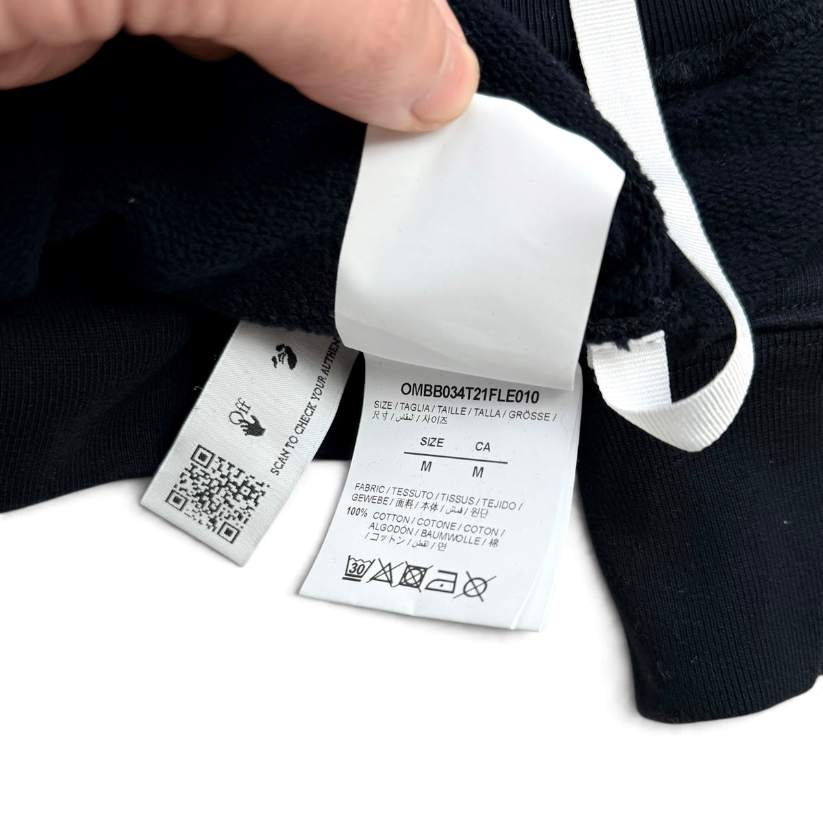 Off-White Marker Hoodie Black/Purple