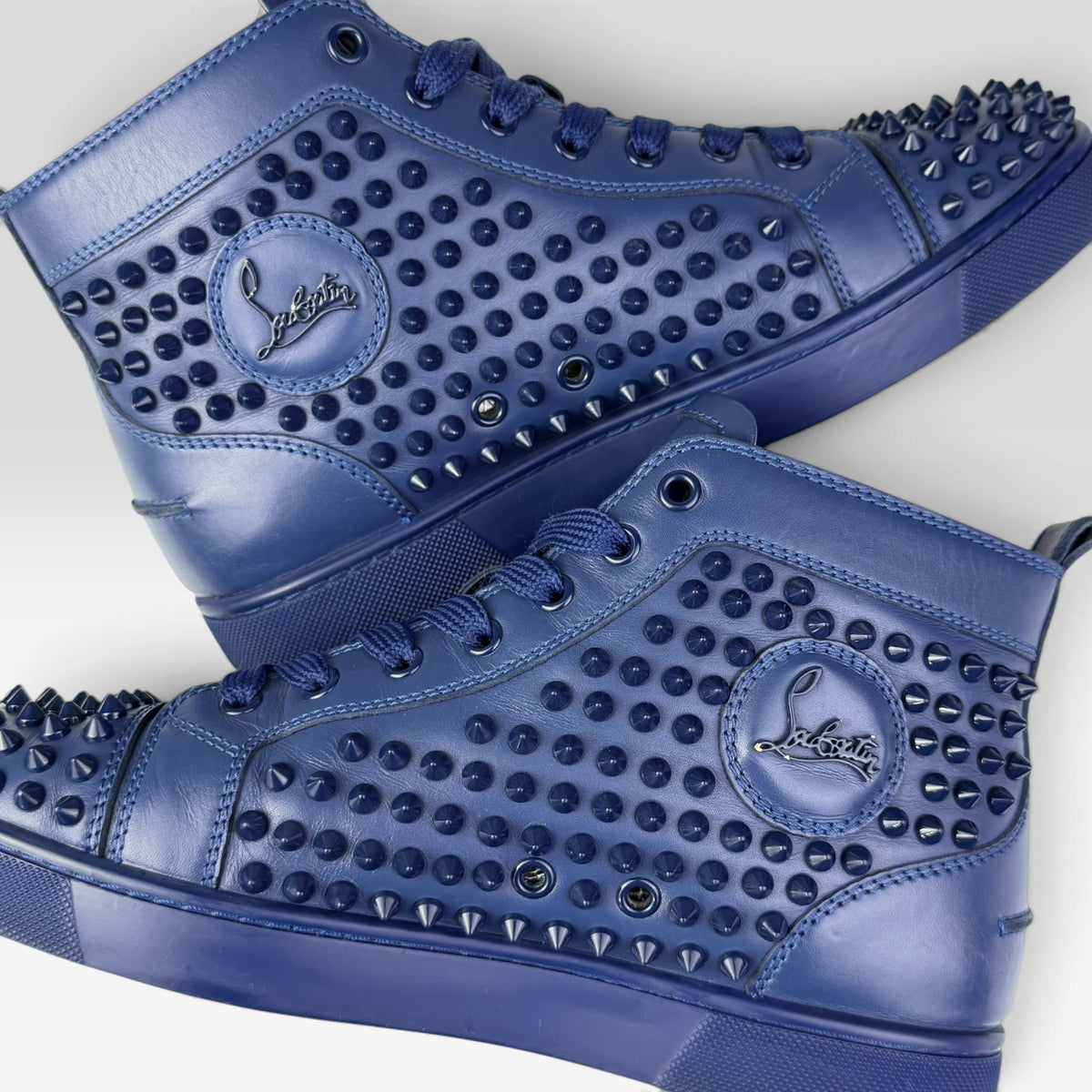 Christian Louboutin Louis Spikes High-Top Blue