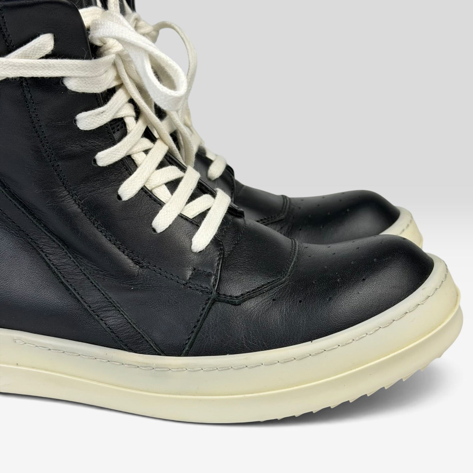 Rick Owens Geobasket Black/Milk | Sneakers Rick Owens