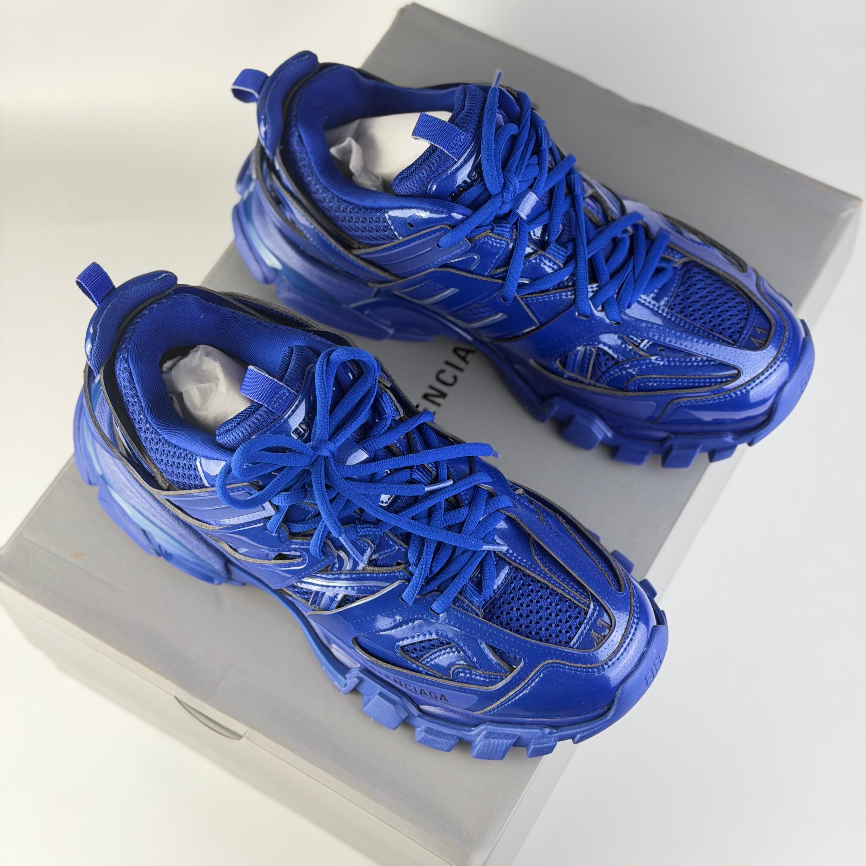 Balenciaga Track Metallic Indigo