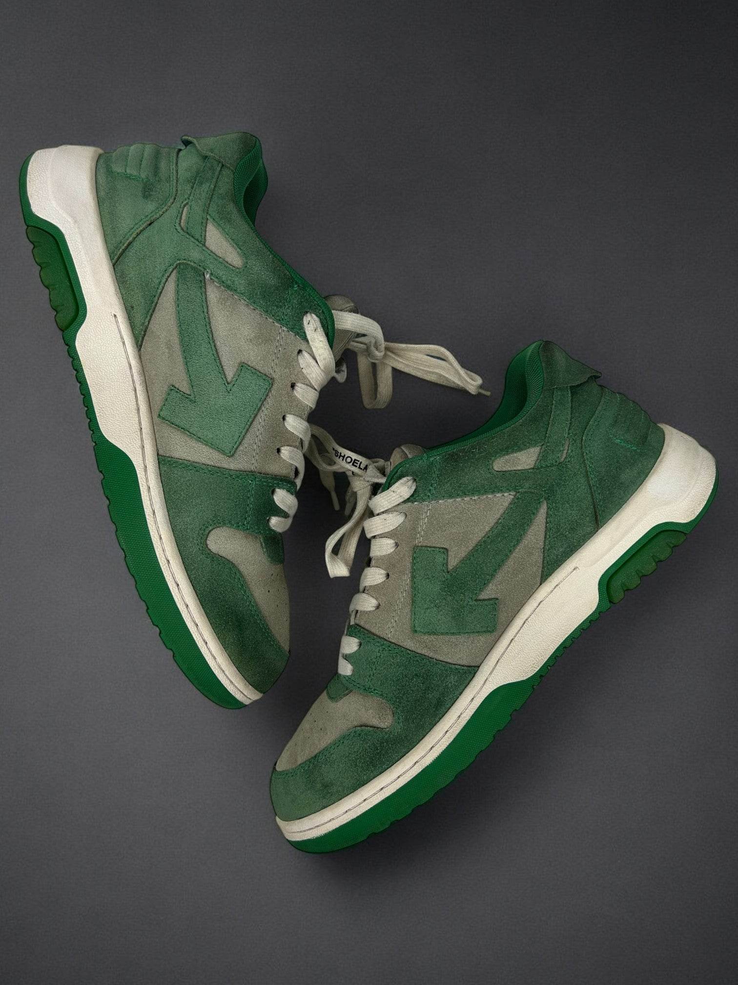 Off-White Out Of Office Suede Green - V STEALS