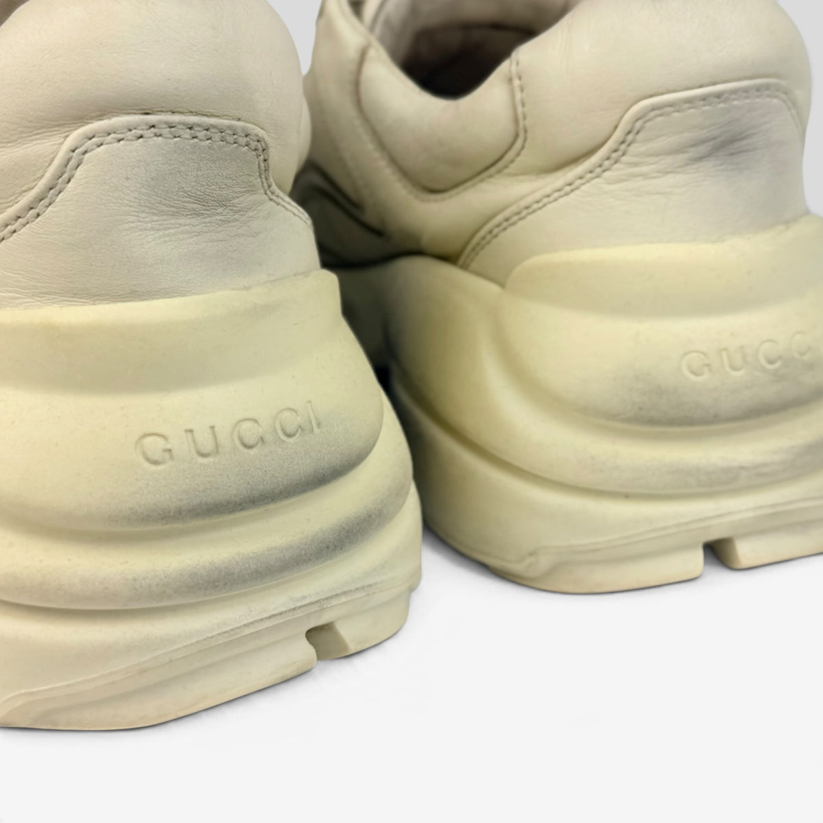Gucci Rhyton Leather Sneakers Ivory