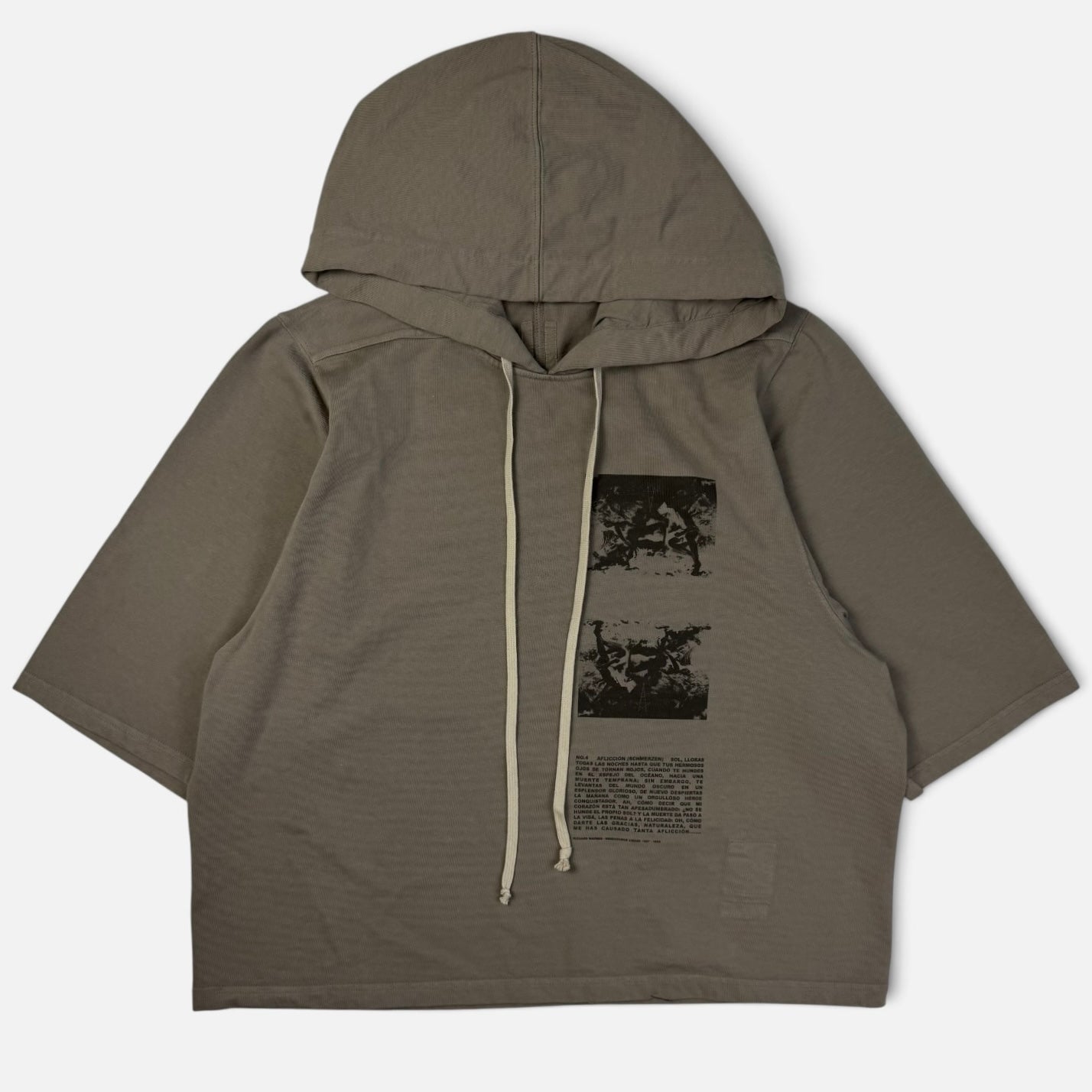 Rick Owens DRKSHDW Cropped Jumbo Hoodie Grey SS20