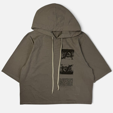 Rick Owens DRKSHDW Cropped Jumbo Hoodie Grey SS20