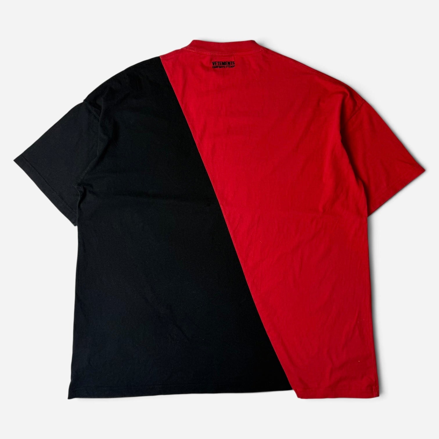 Vetements SS20 "Split-Side" Anarchy Logo T-Shirt Red/Black