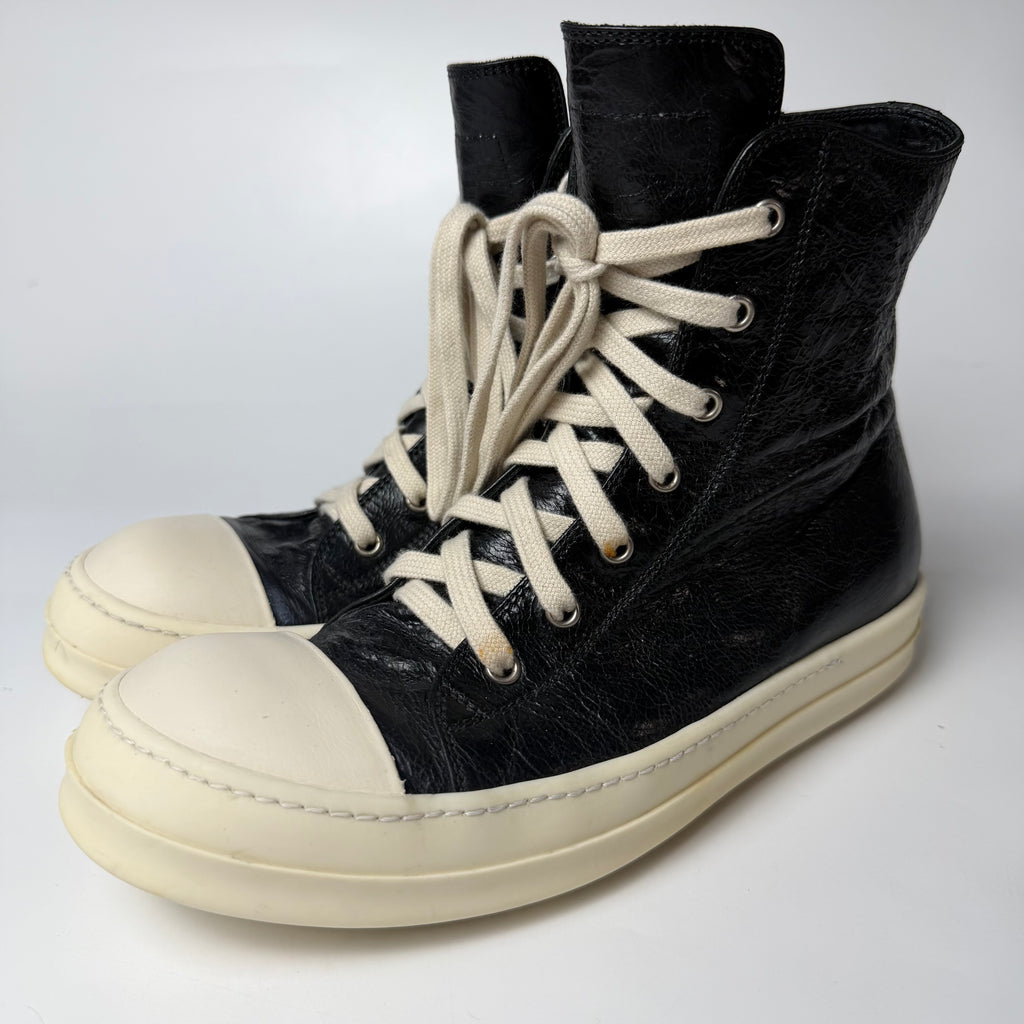 Rick Owens Runched Leather Ramones