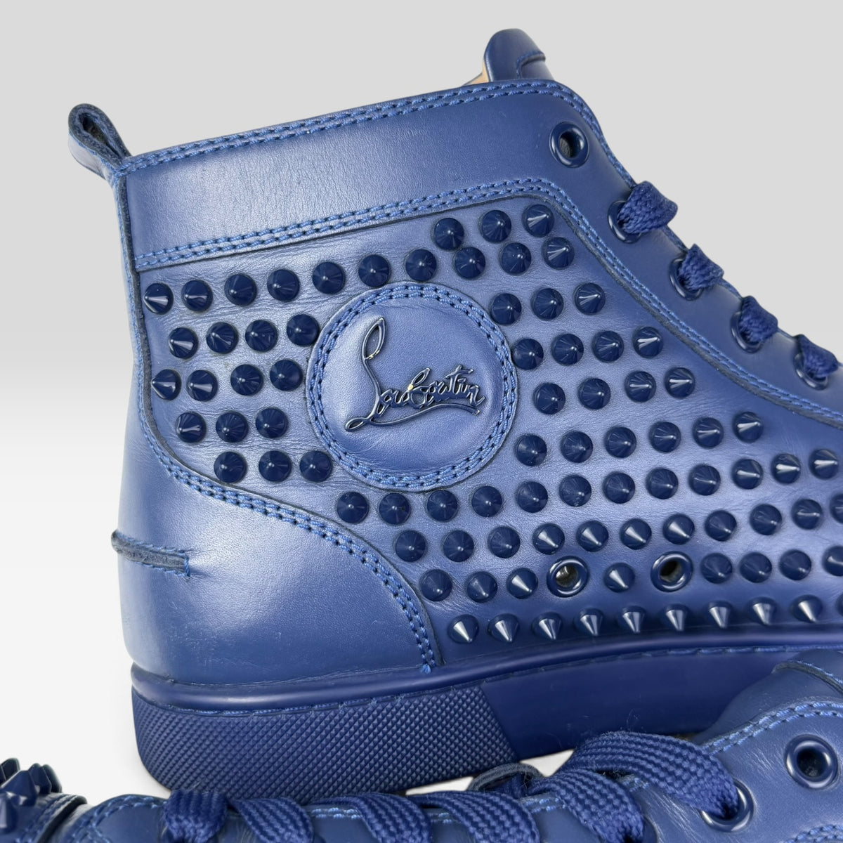 Christian Louboutin Louis Spikes High-Top Blue