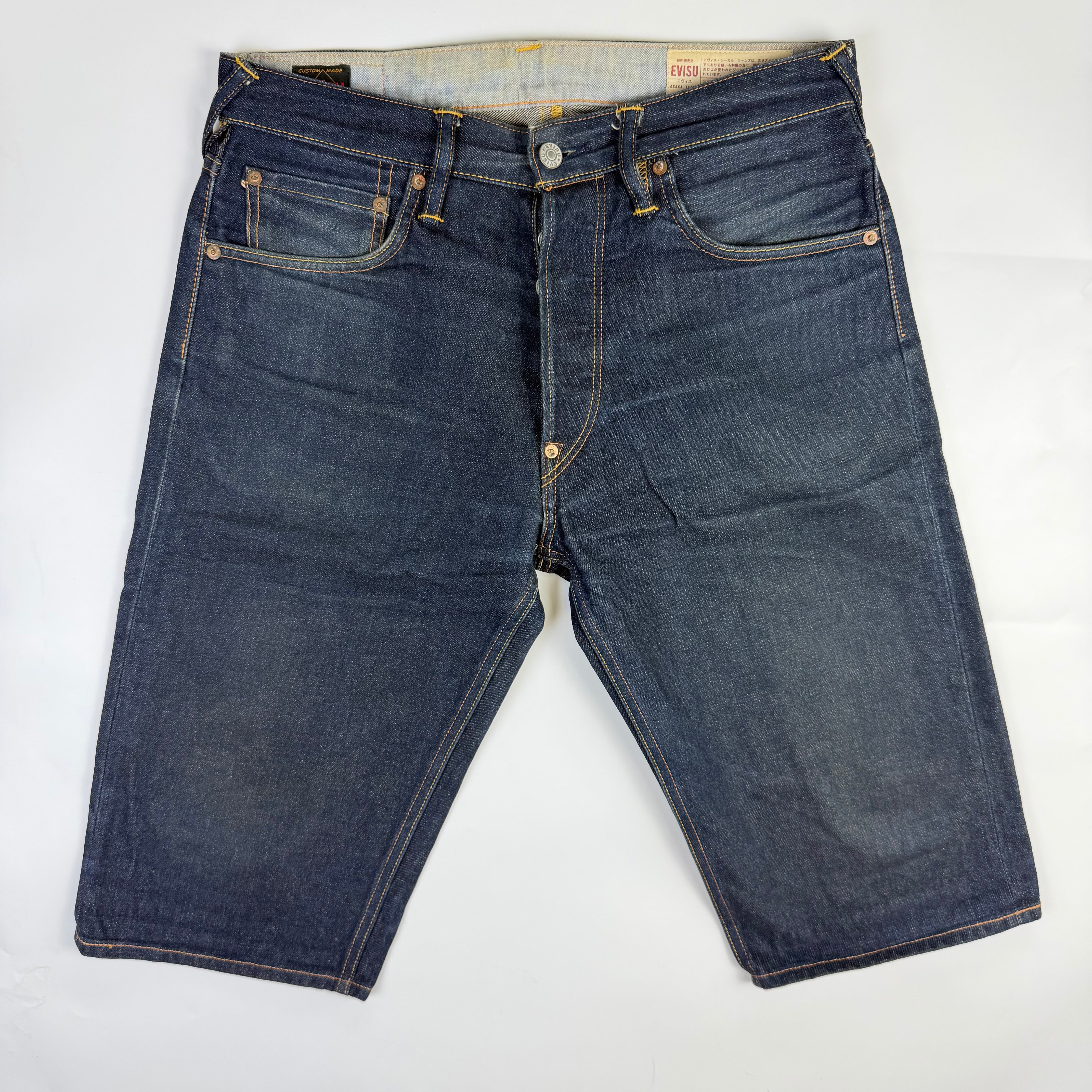 Evisu Daicock Tiger Japanese Tattoo Art Denim Shorts