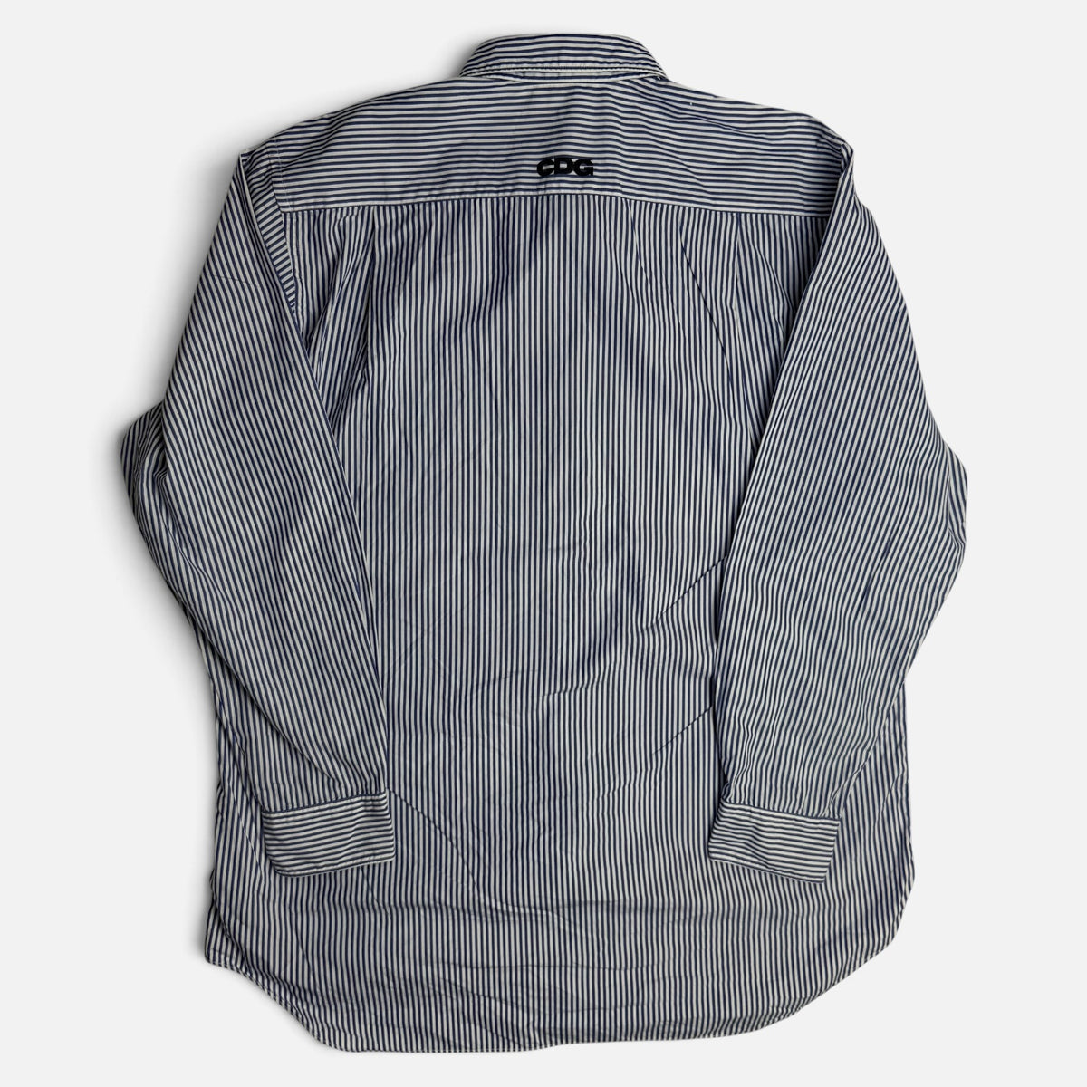 Comme Des Garçons Striped Button-Up Shirt White/Blue